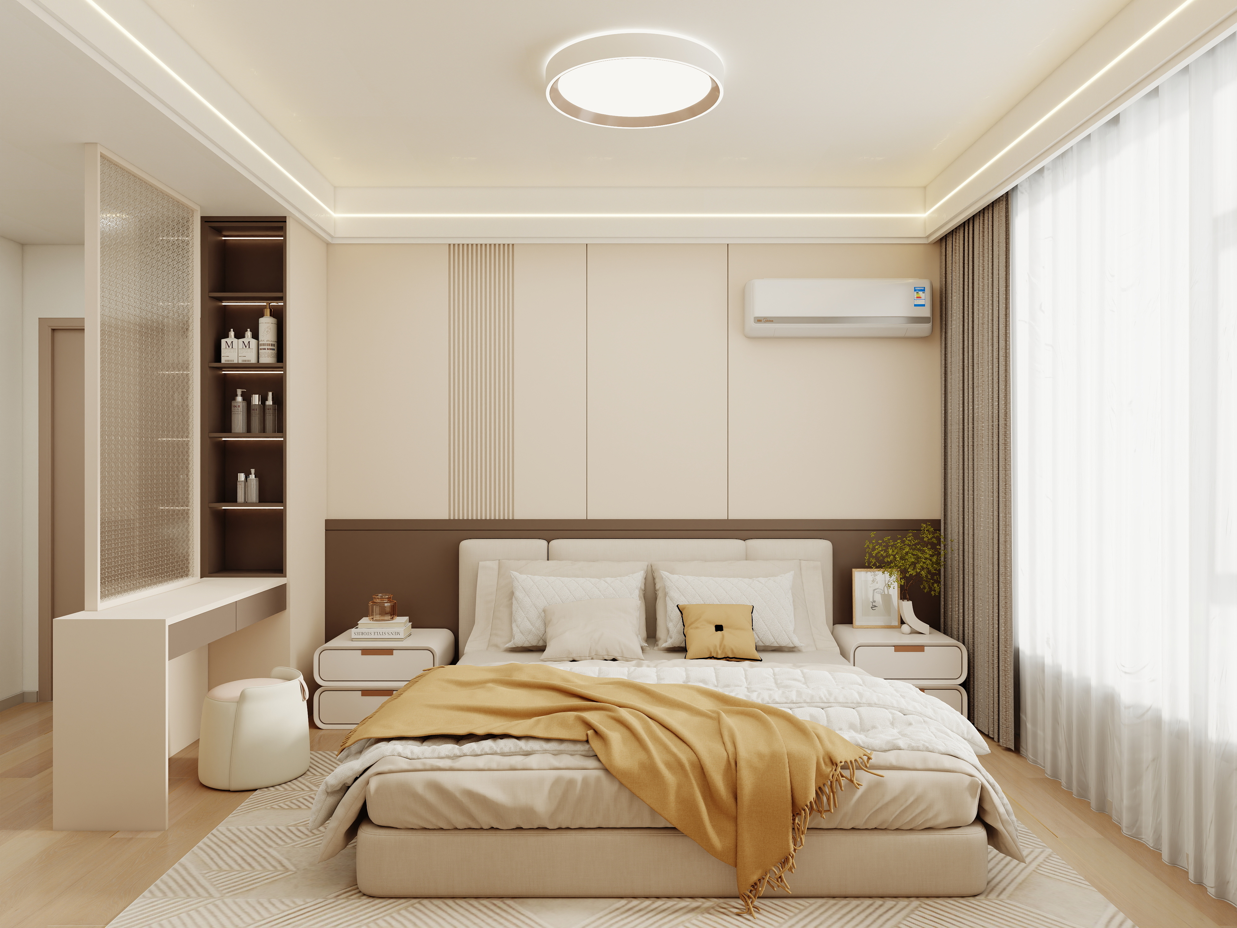 壹诺设计工作室-121㎡3室-现代简约装修效果图