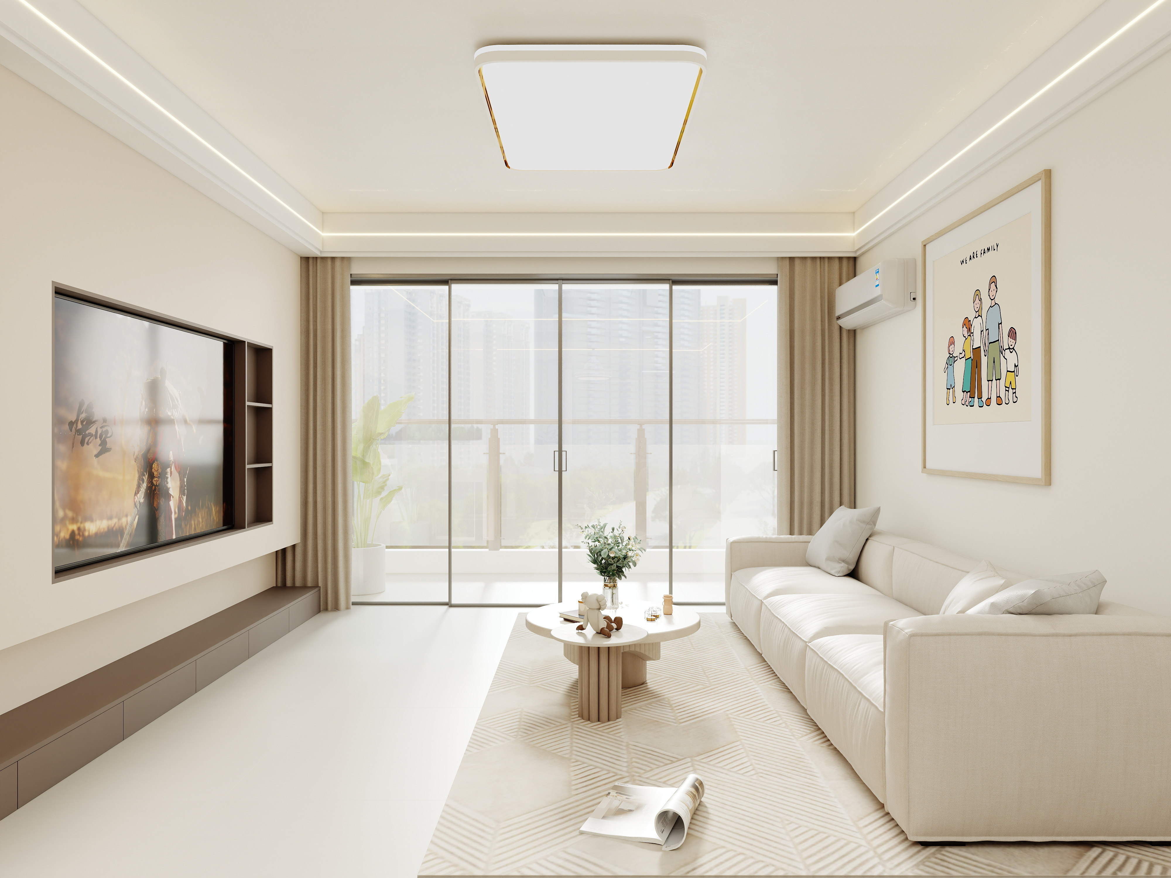 壹诺设计工作室-121㎡3室-现代简约装修效果图