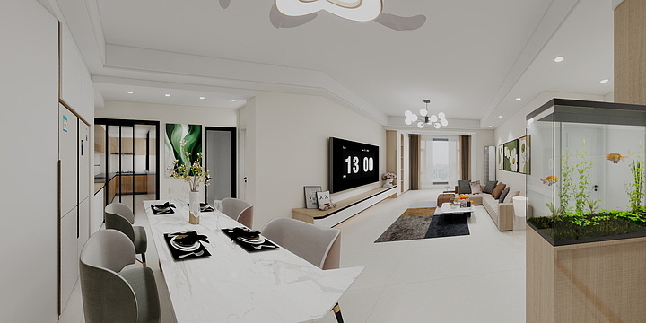 陌上烟雨紫-中央俯-装修设计方案