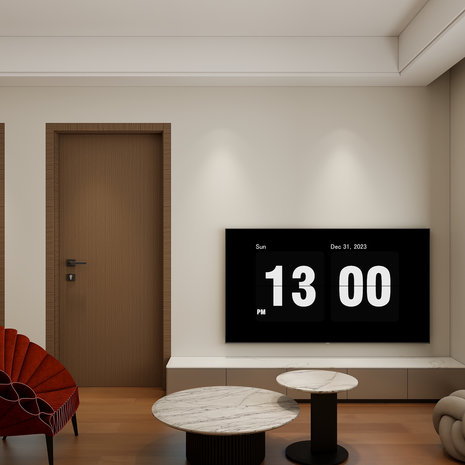 李青越-现代风格57方两居室装修效果图