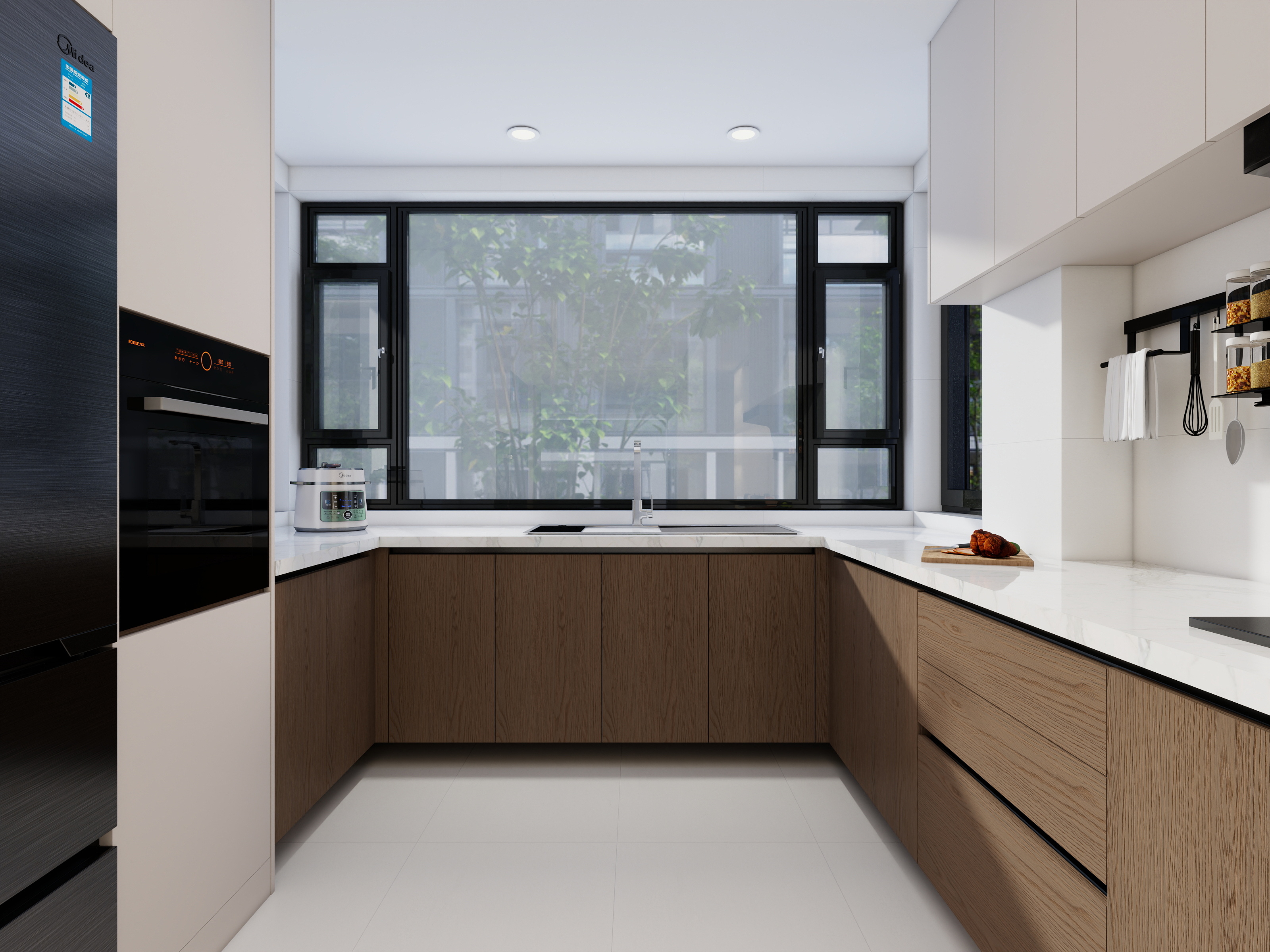 坷诺木业整木家居定制-惠和大厦108㎡2室一层餐厅装修效果图第2张