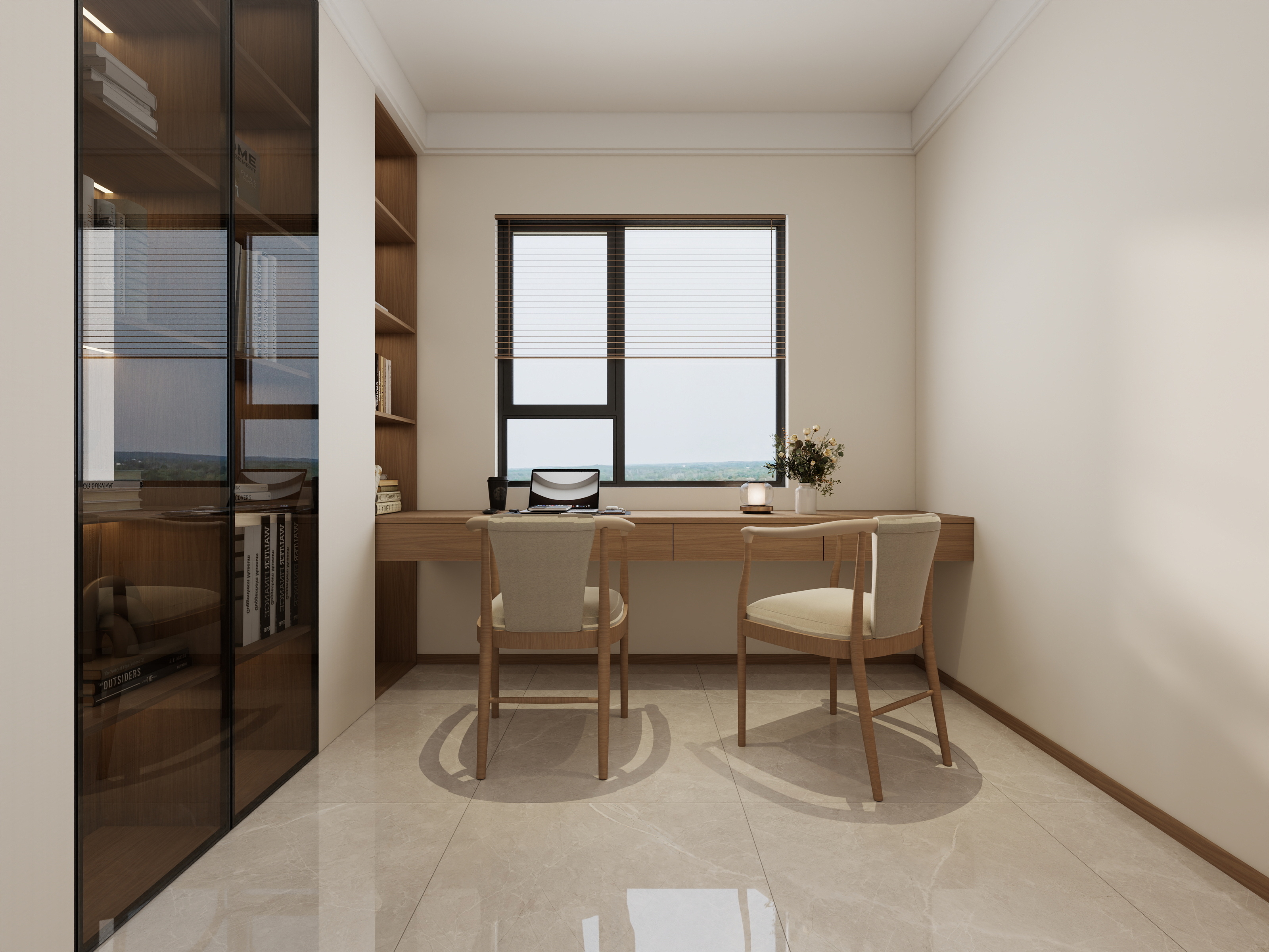 李青越-90平方新中式三居室装修效果图