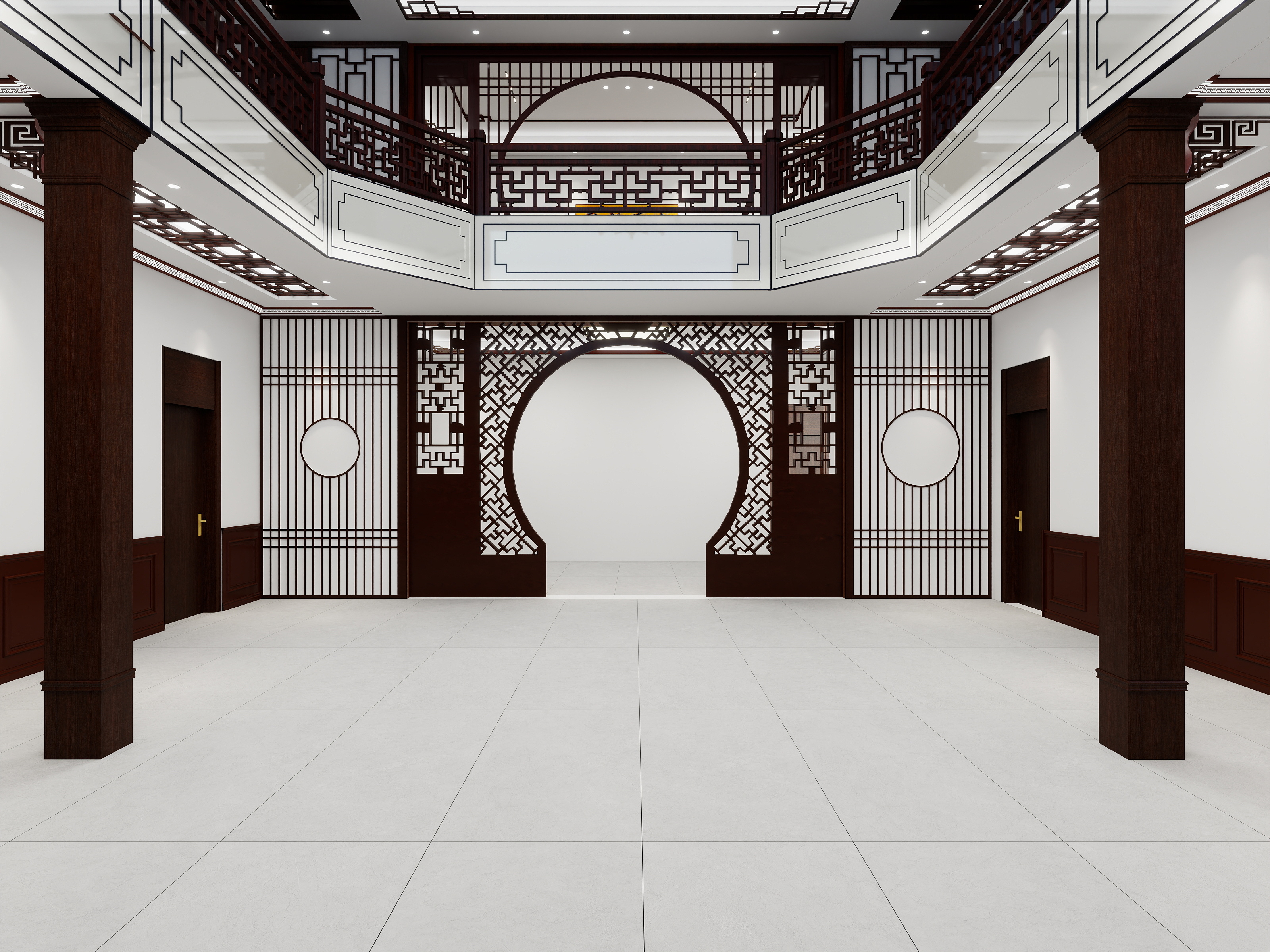 溢煌轩装饰工程-自建房新中式232㎡2室装修效果图