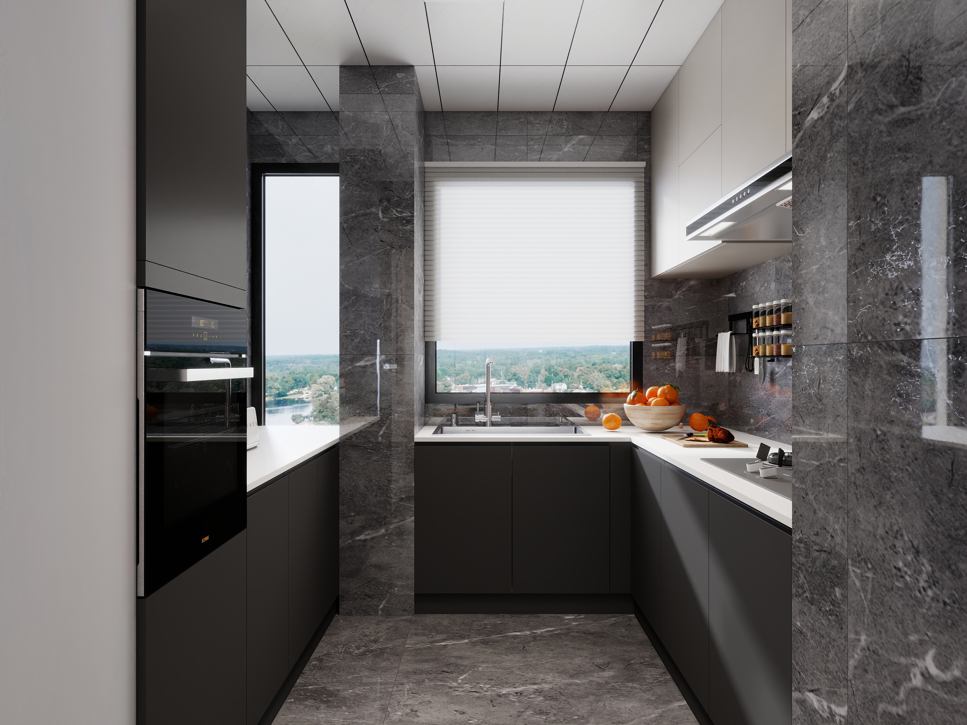 李青越-105平现代轻奢风格三居室装修效果图