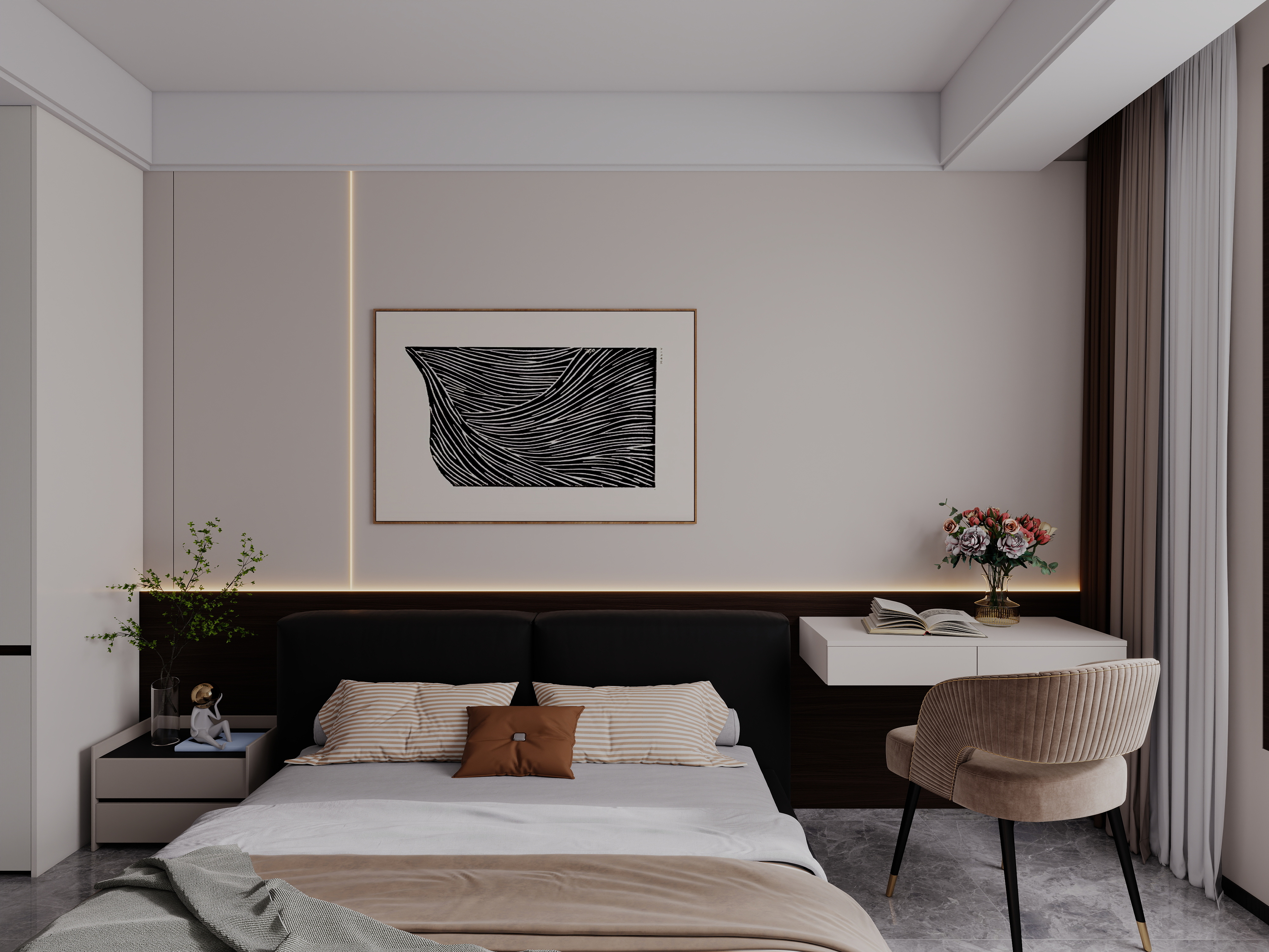 艺雅丽-124平现代轻奢 装修效果图