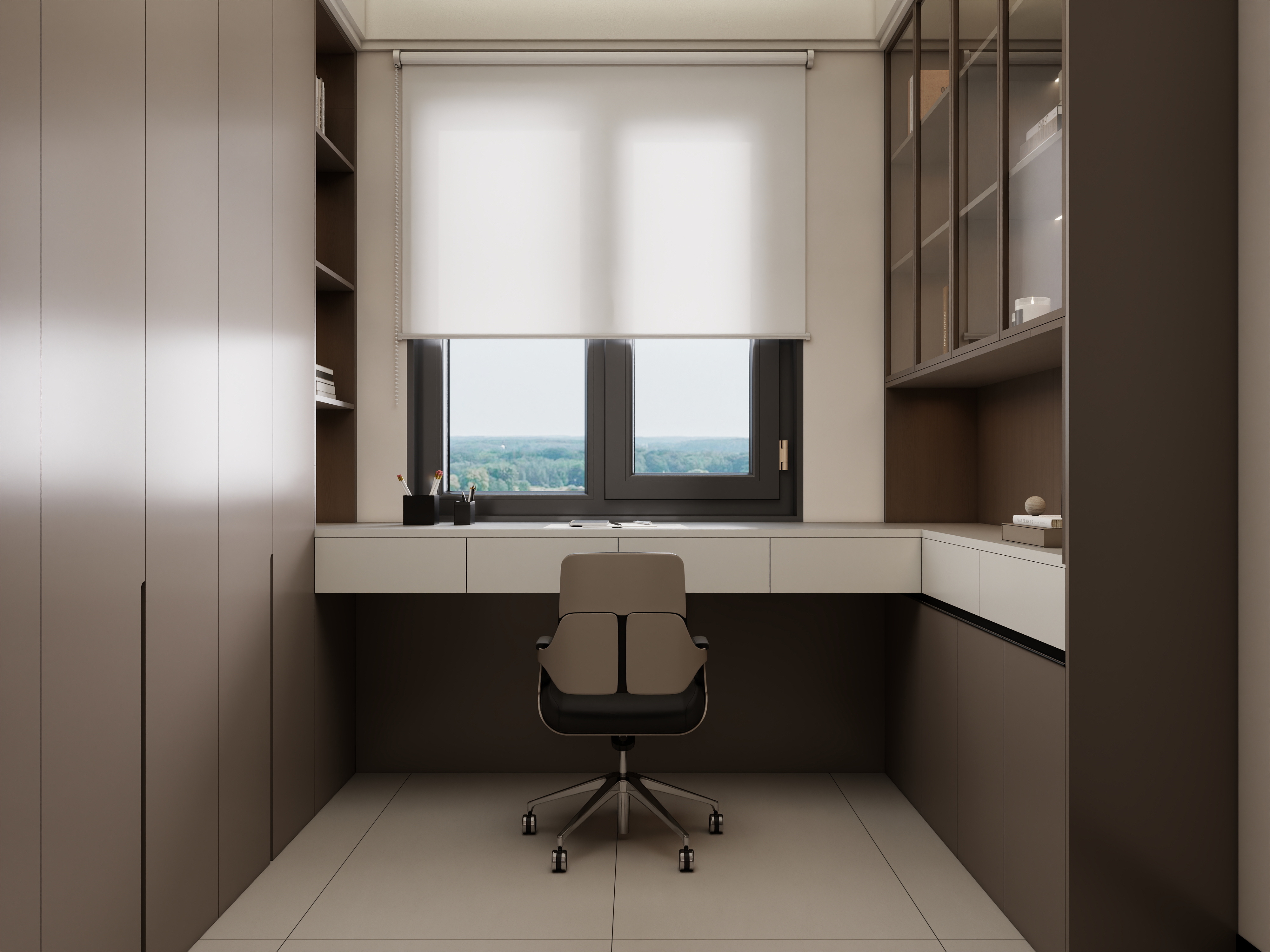 庄育霖-金茂豪庭94平意式轻奢3室装修效果图