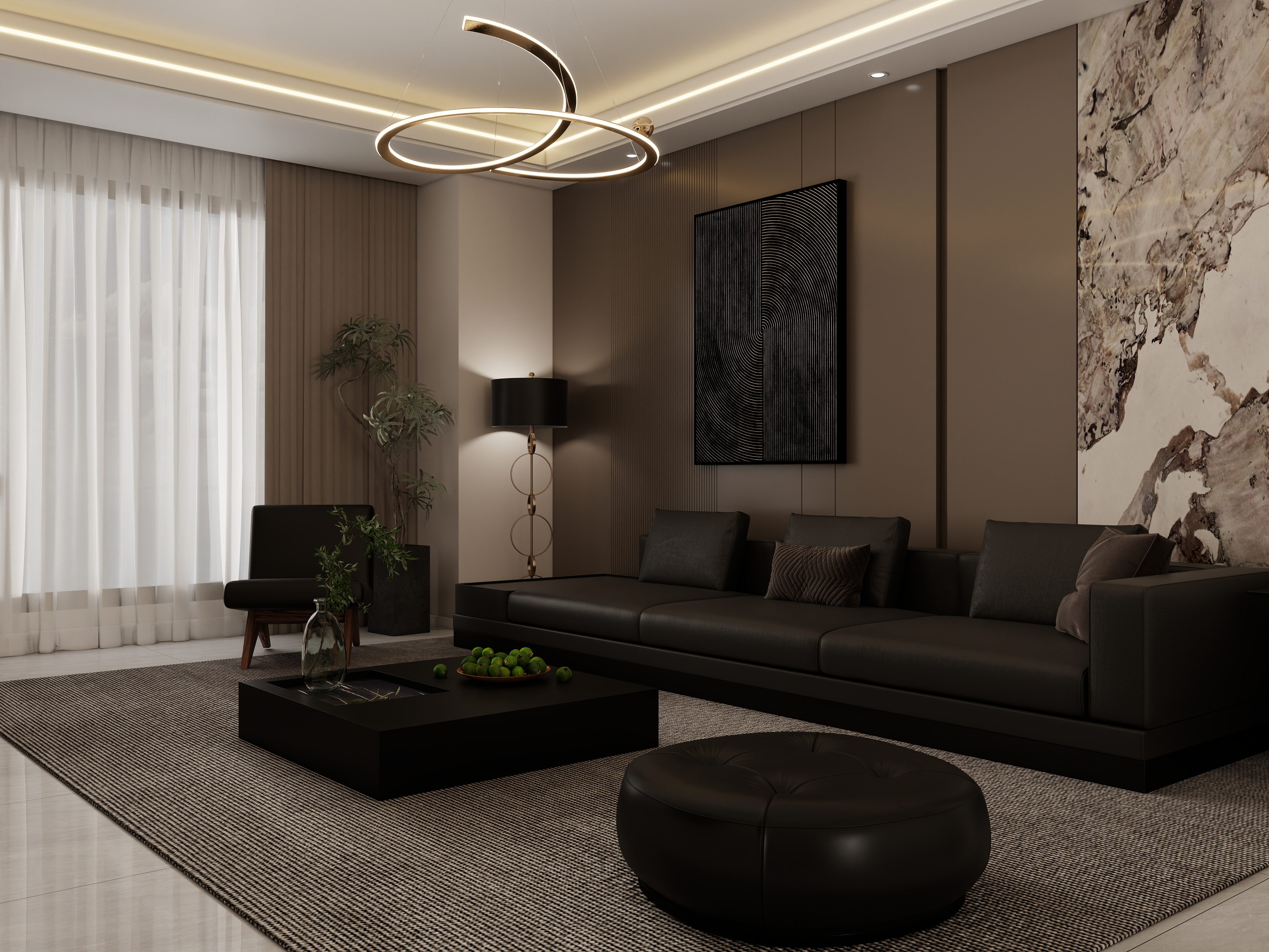 李佳洋-和美家苑113平现代轻奢3室装修效果图