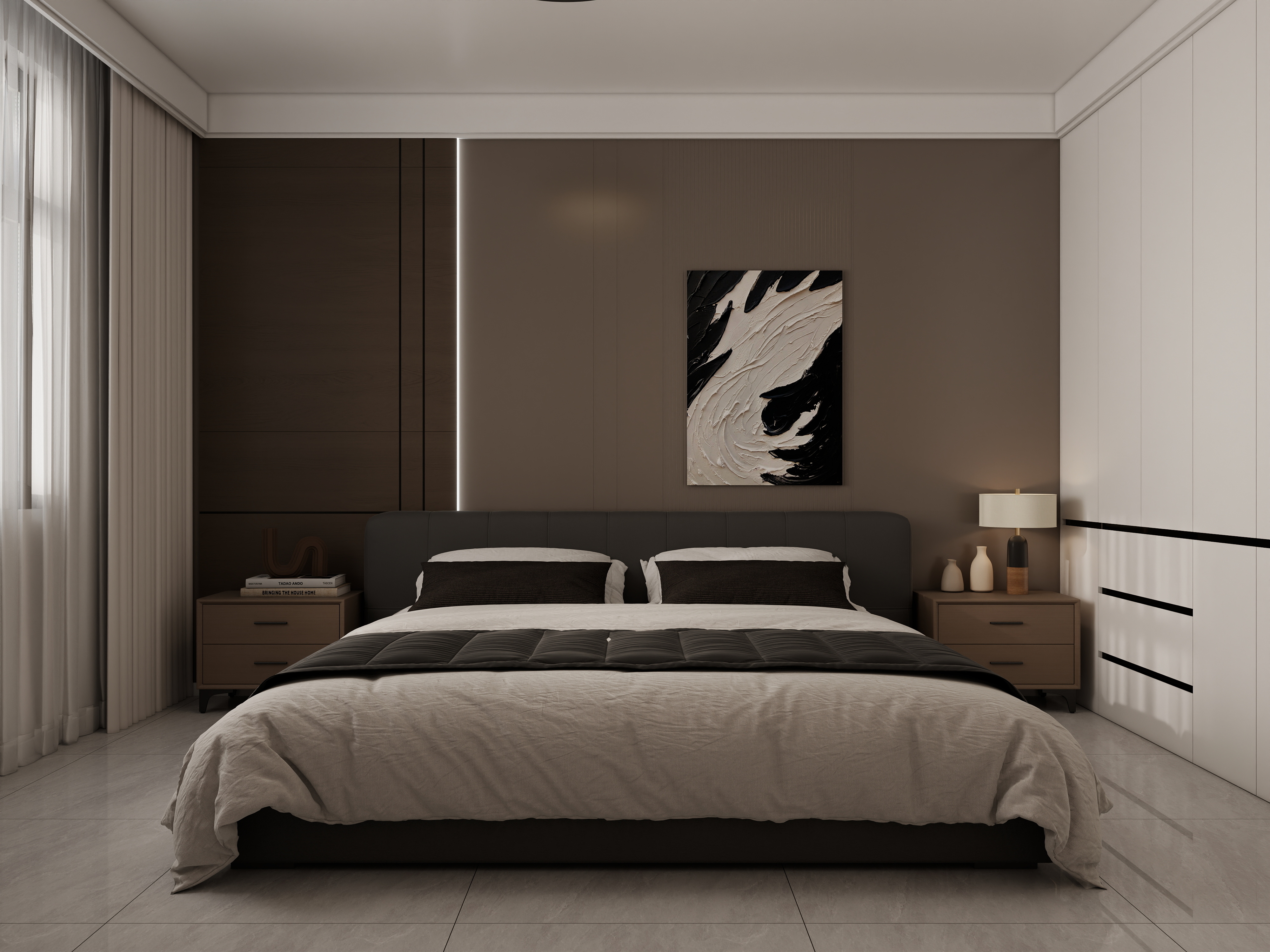 李佳洋-和美家苑113平现代轻奢3室装修效果图