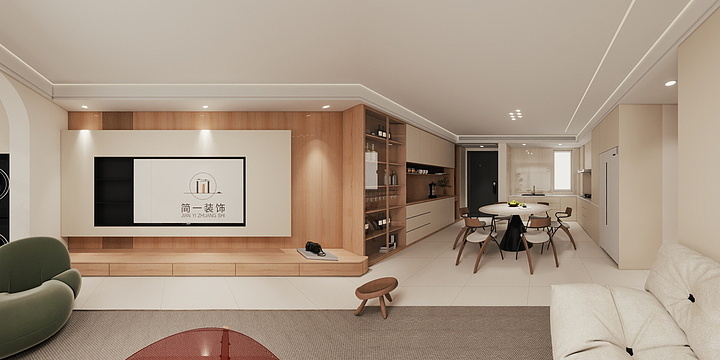 颍上简一装饰-成美央著高层中间套106户型-装修设计方案