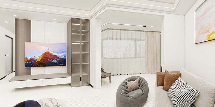 A启航全屋定制-西城铂悦78㎡3室-装修设计方案