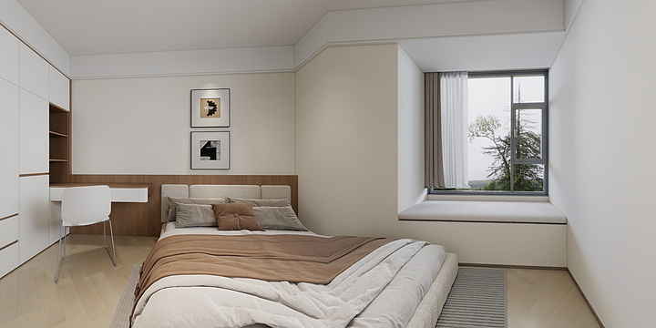 紫米火山岩-溪头公寓户型-装修设计方案