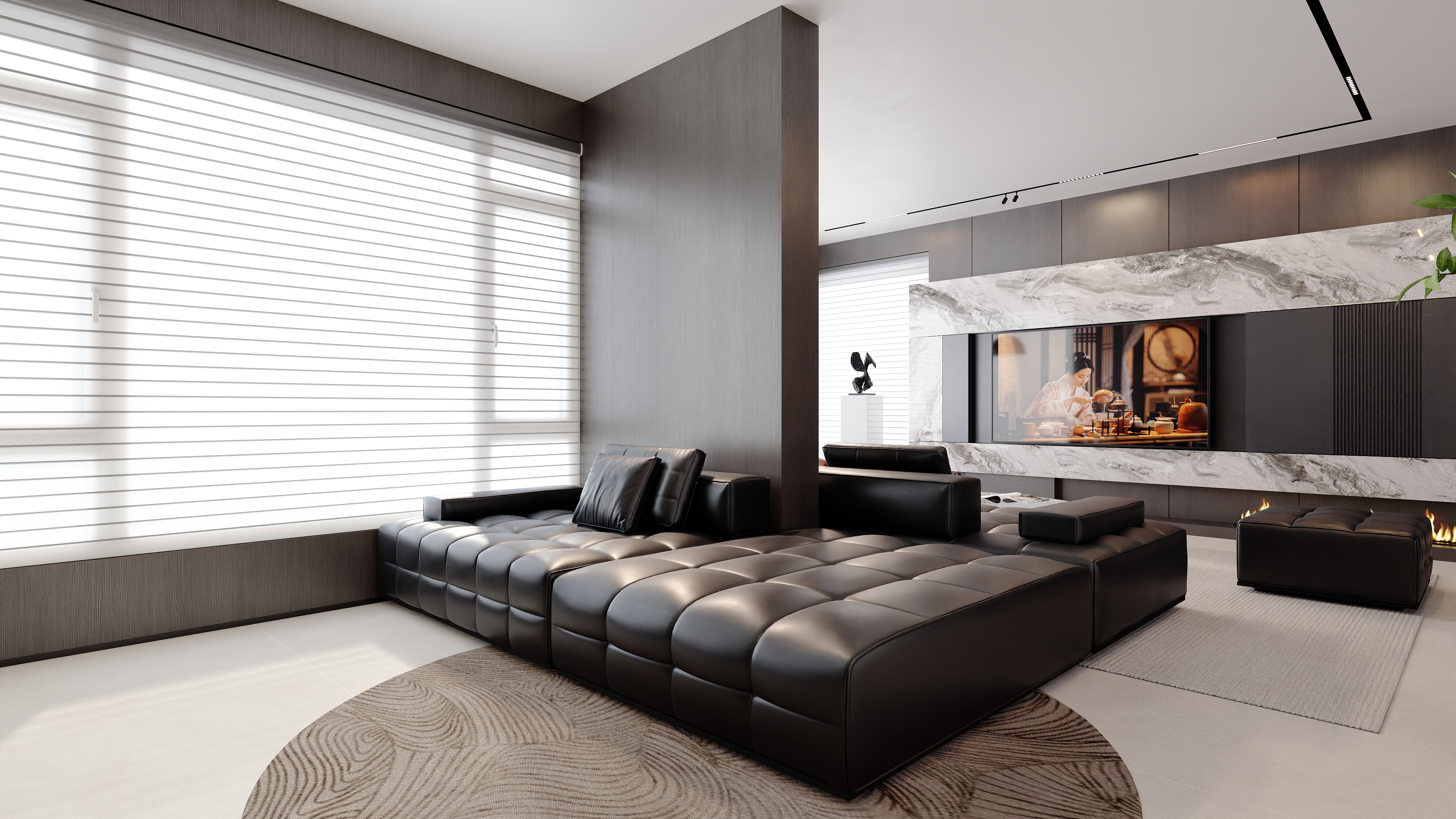 茶韵风轻-意式极简137平-装修设计方案