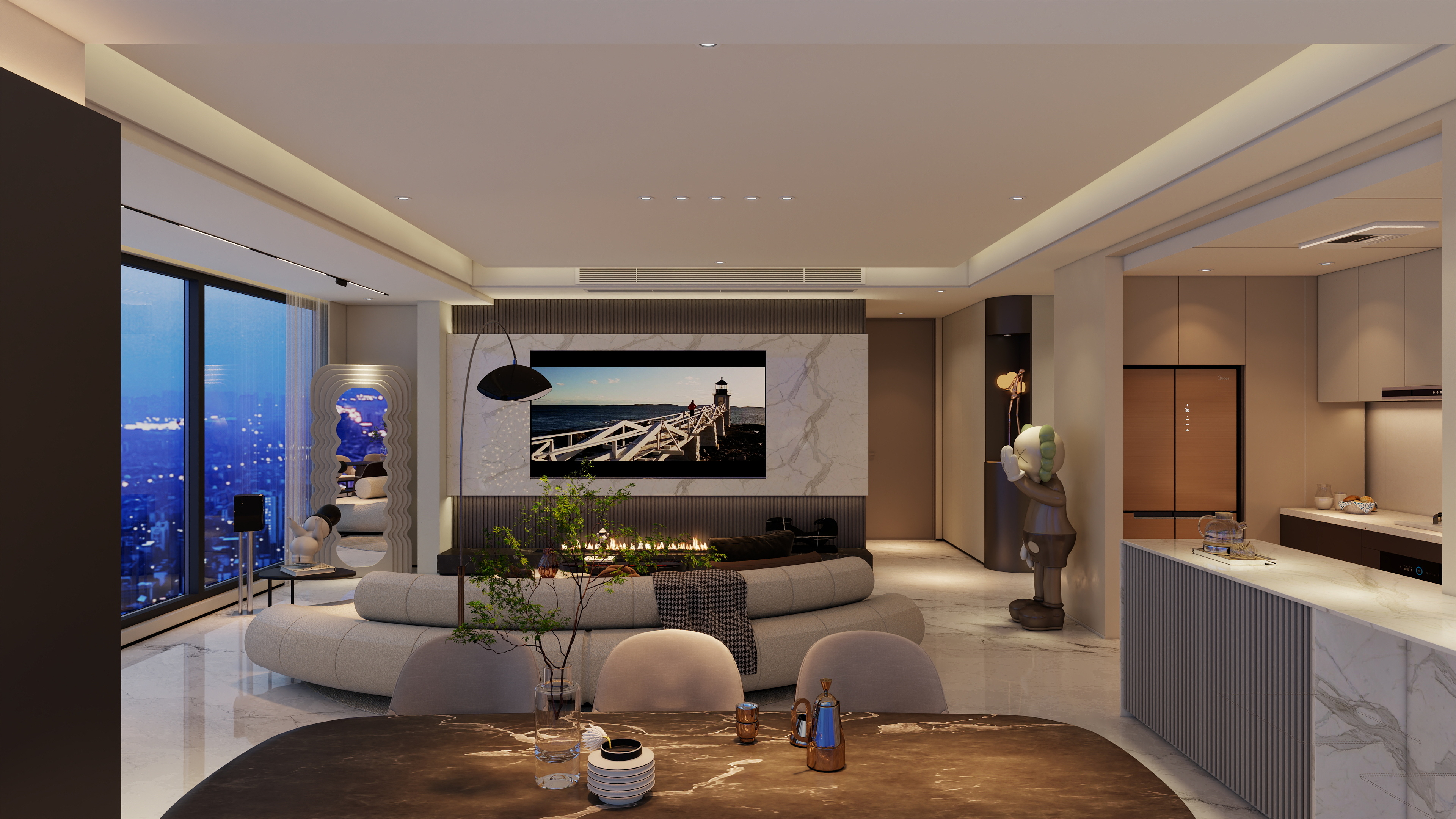 拓骅高端设计咨询-上林碧桂园混搭140㎡2室-装修设计方案