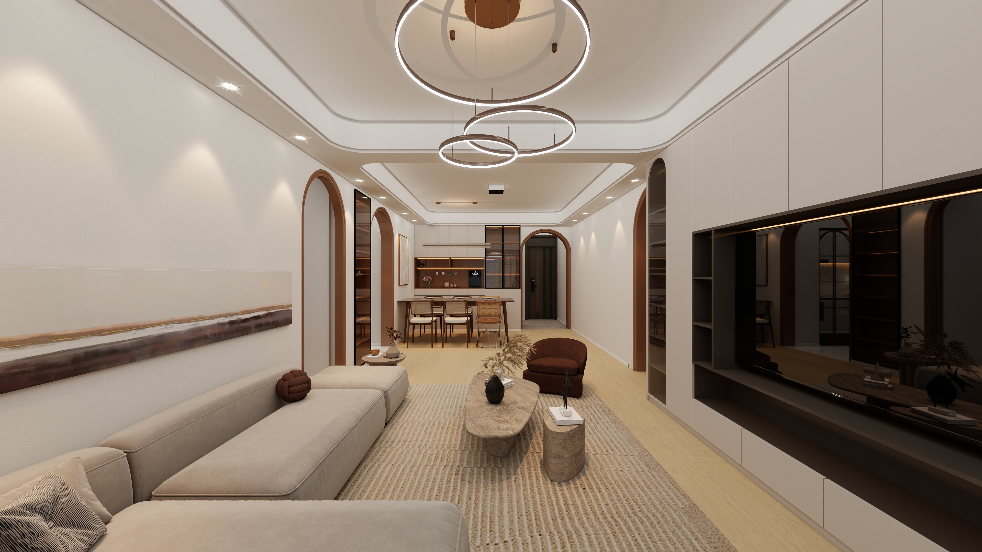 效果图定制13524942650-【奶油原木风】~四房-装修设计方案