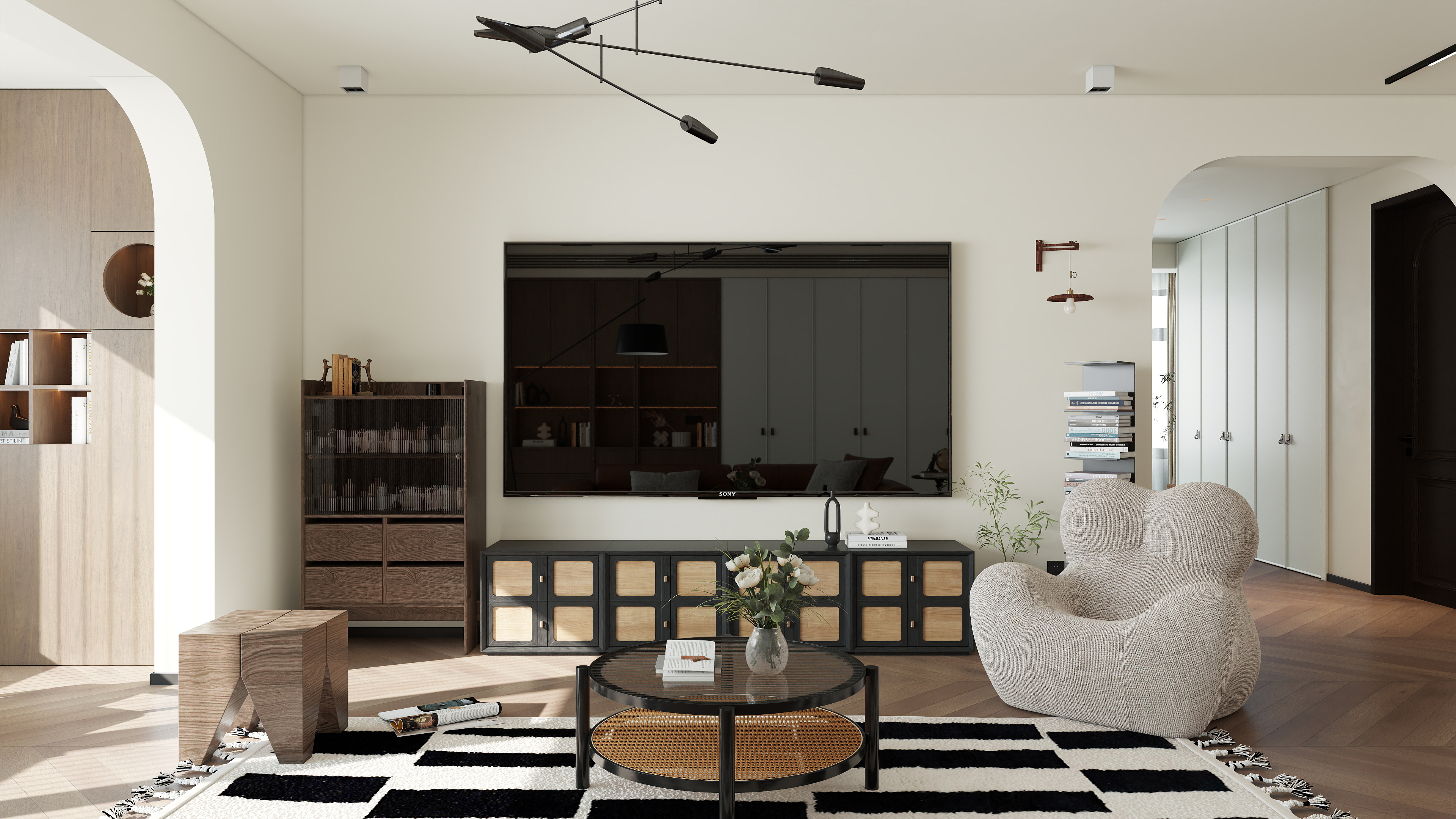 梦天木门垣曲店-滨河北区7-1-701 中古简约（杜婧）-装修设计方案