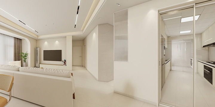 宵尧设计-窦官龙井苑A4-2104奶油风-装修设计方案