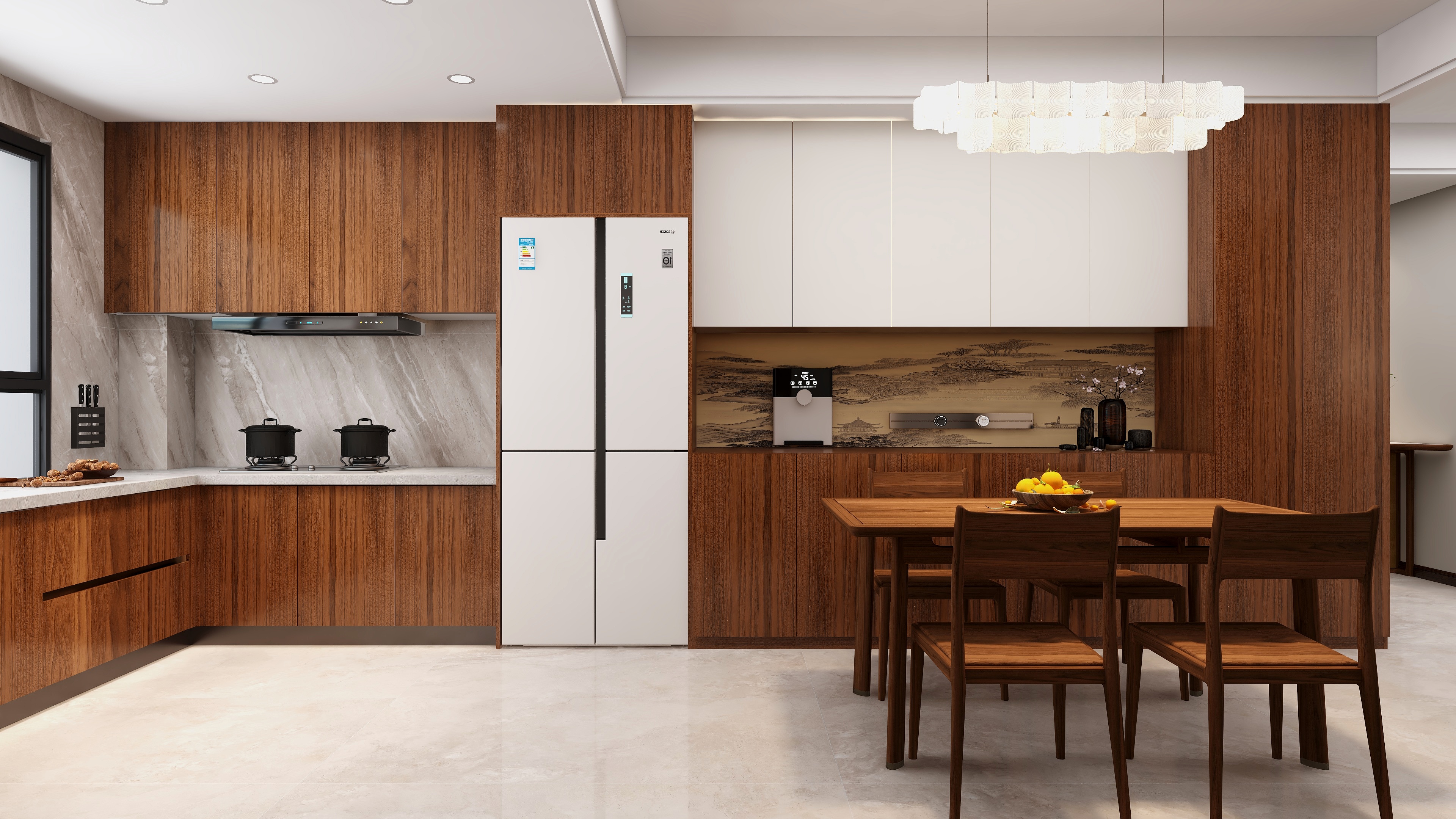 远界北美黑胡桃-德州店-崇德府115㎡3室装修效果图