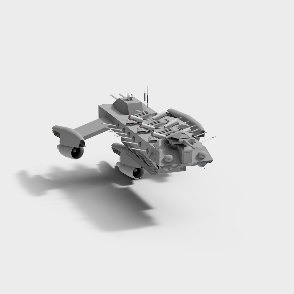未来风格航天器3D模型