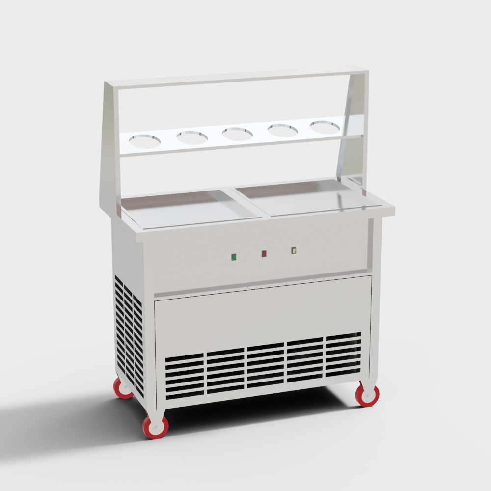 炒酸奶机3D模型