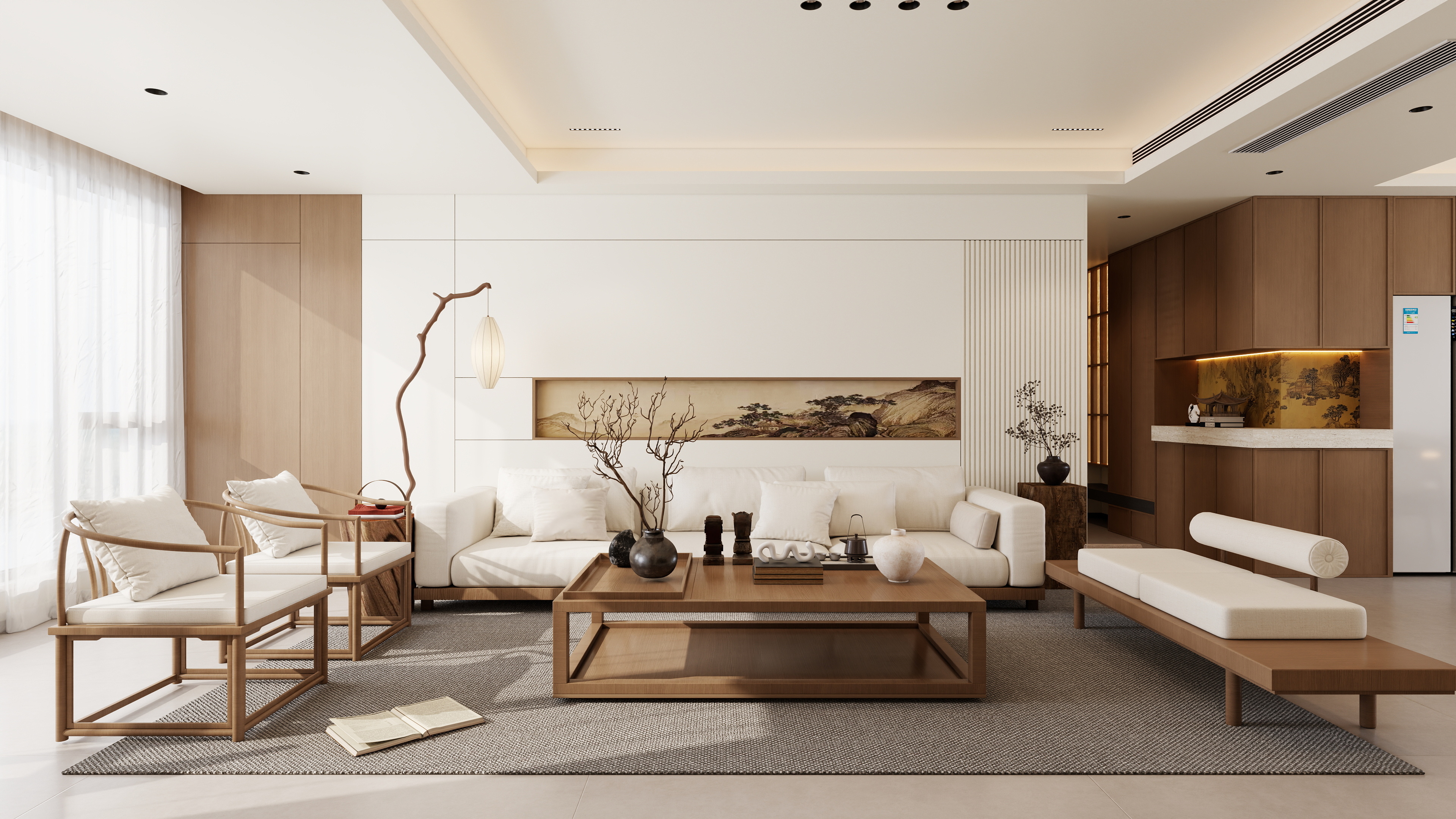 星空设计500一套-宋式美学161㎡4室装修效果图