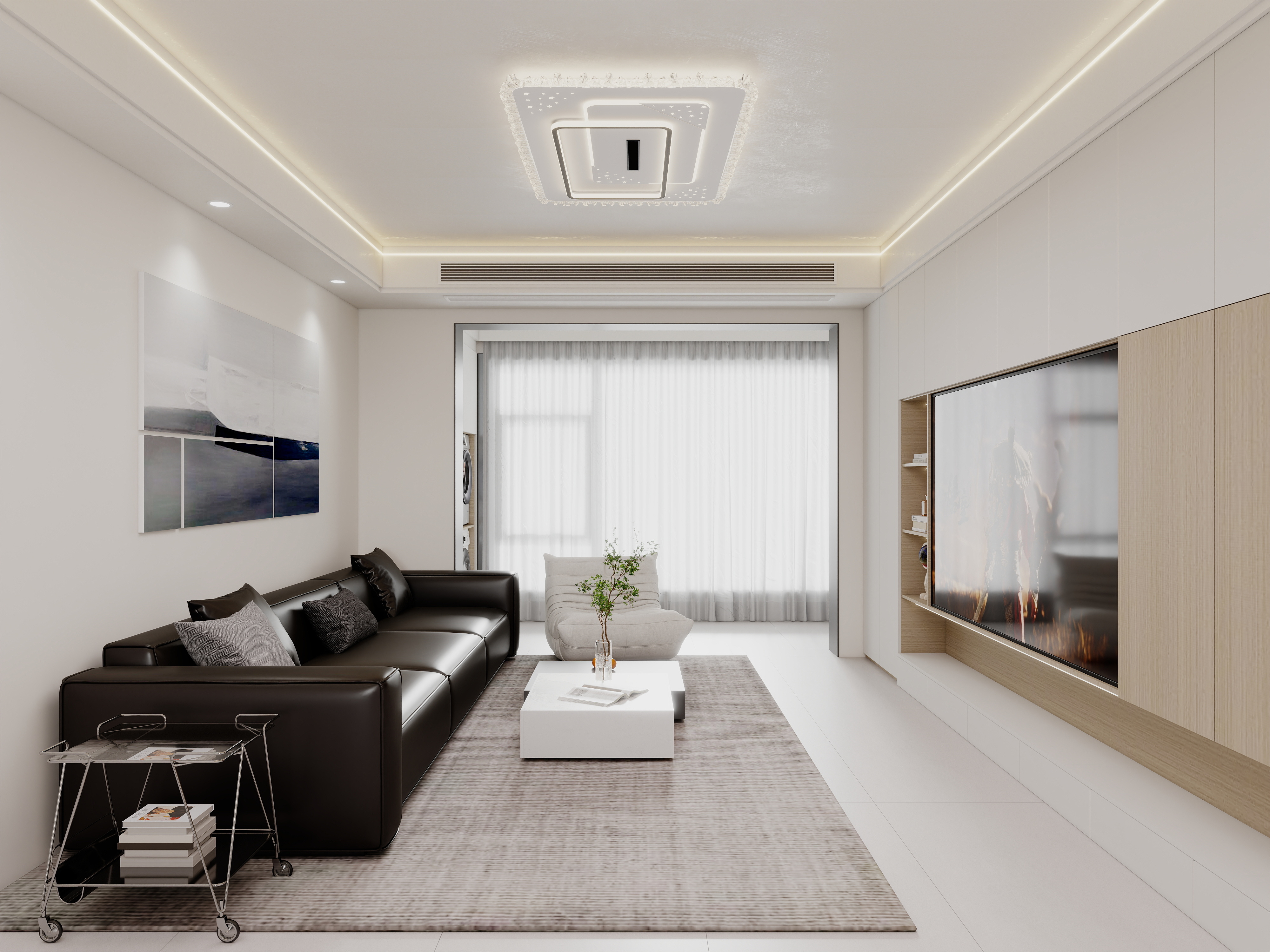 壹诺设计工作室-114㎡3室-现代简约装修效果图