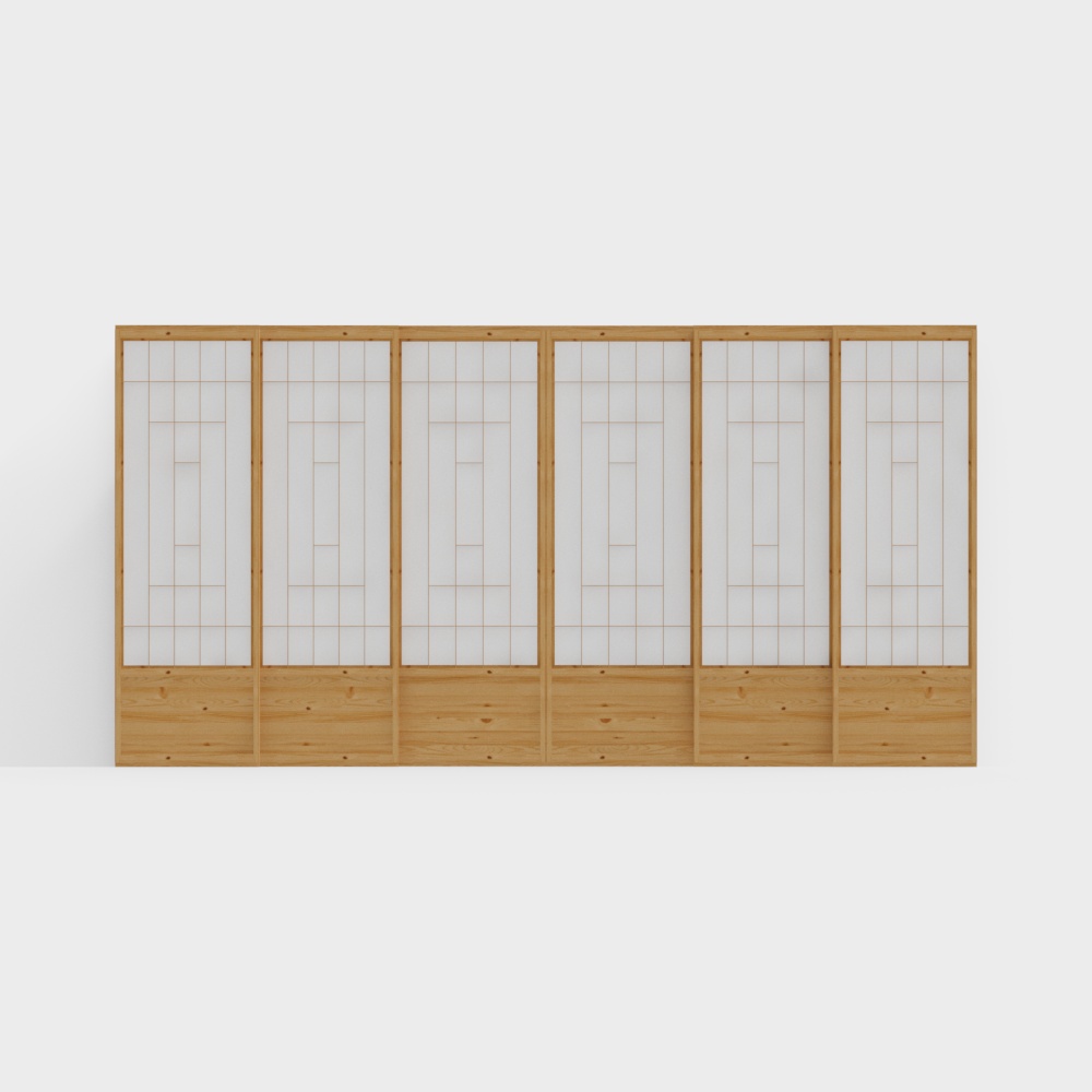 shoji folding door3D模型