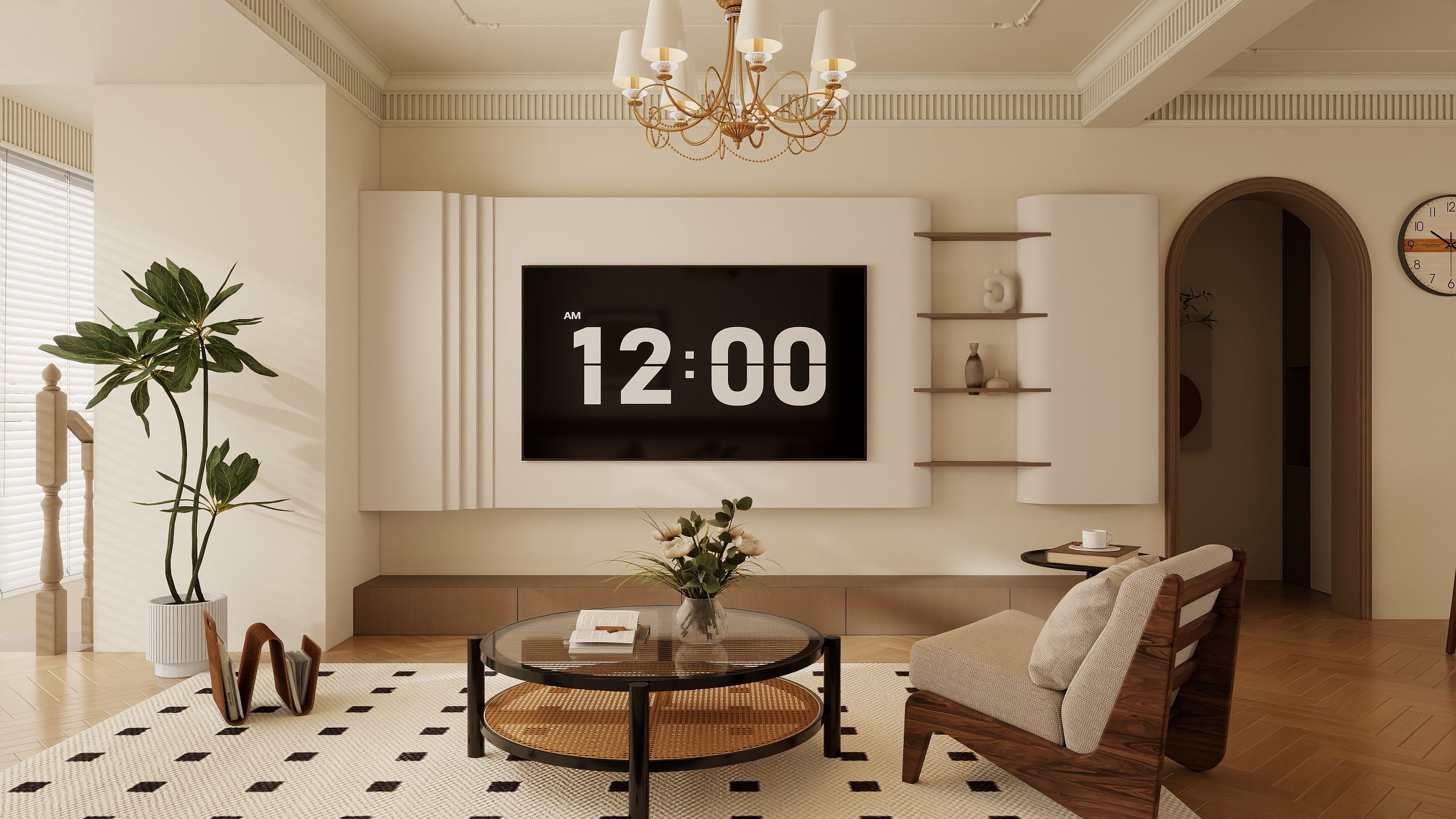 冬宁か-105㎡3室装修效果图