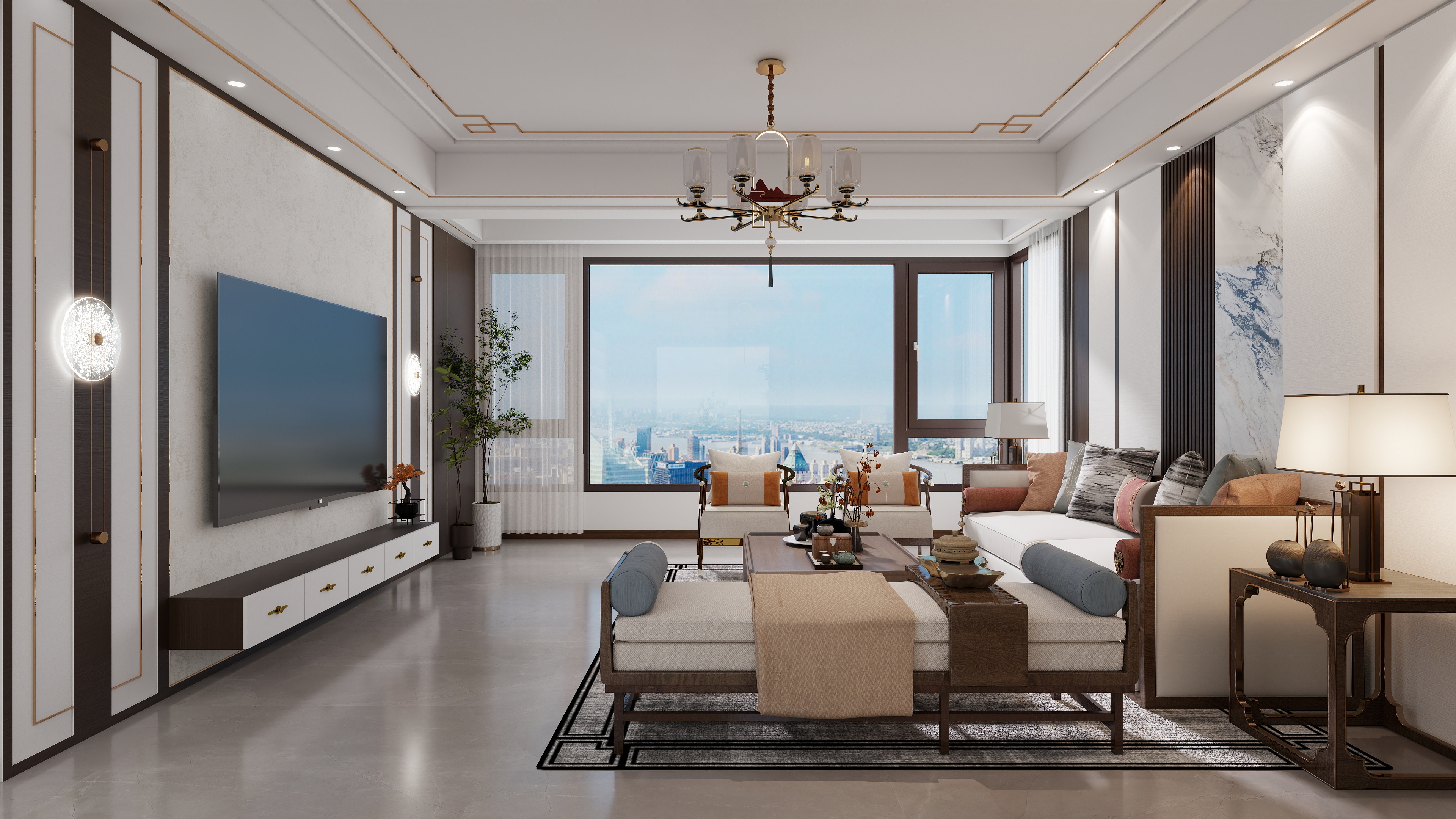 水色安格-碧桂园樾江山125㎡3室-装修设计方案