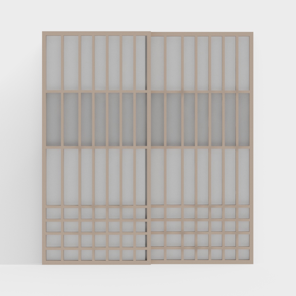 shoji folding door3D模型
