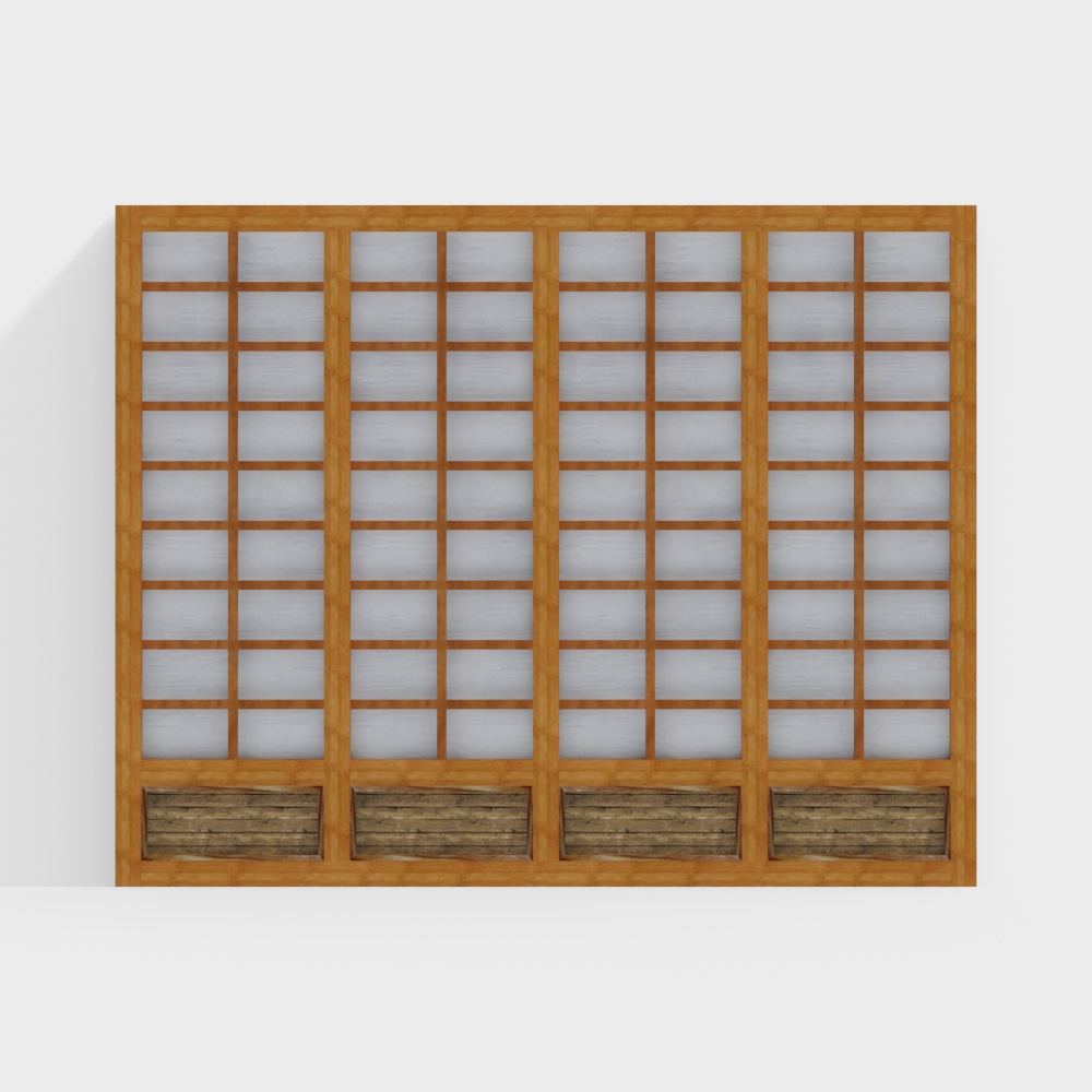 shoji folding screen3D模型