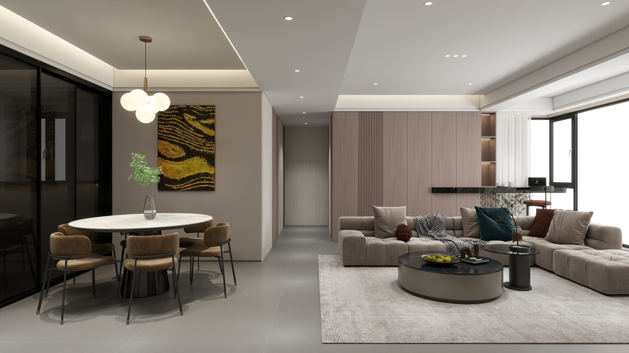 MengJin-现代风效果图-装修设计方案