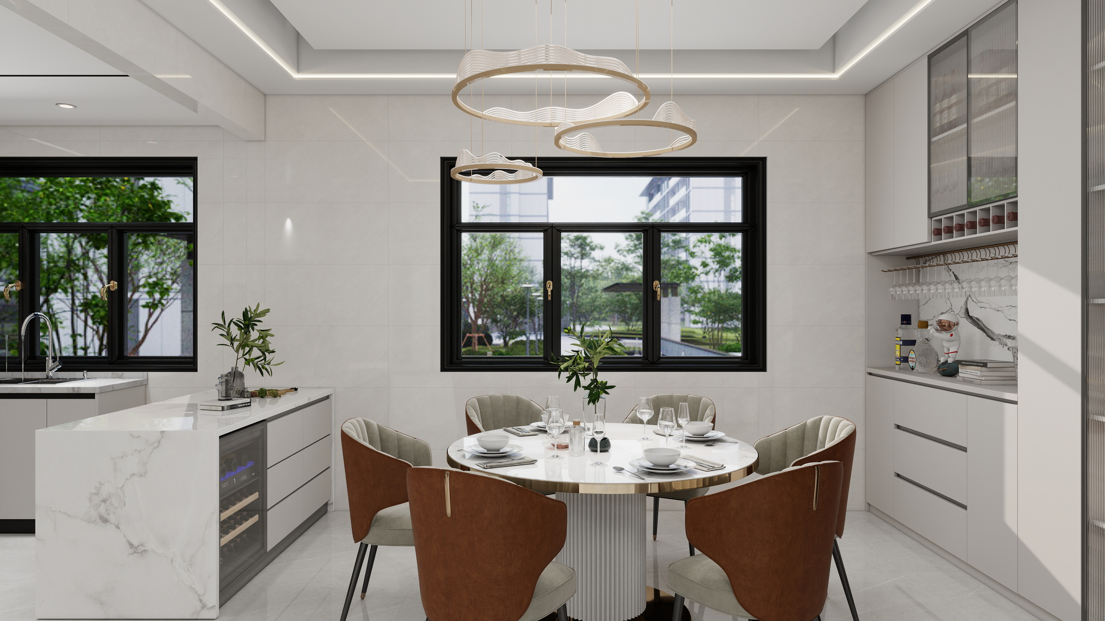 星空设计500一套-现代简约153㎡3室装修效果图