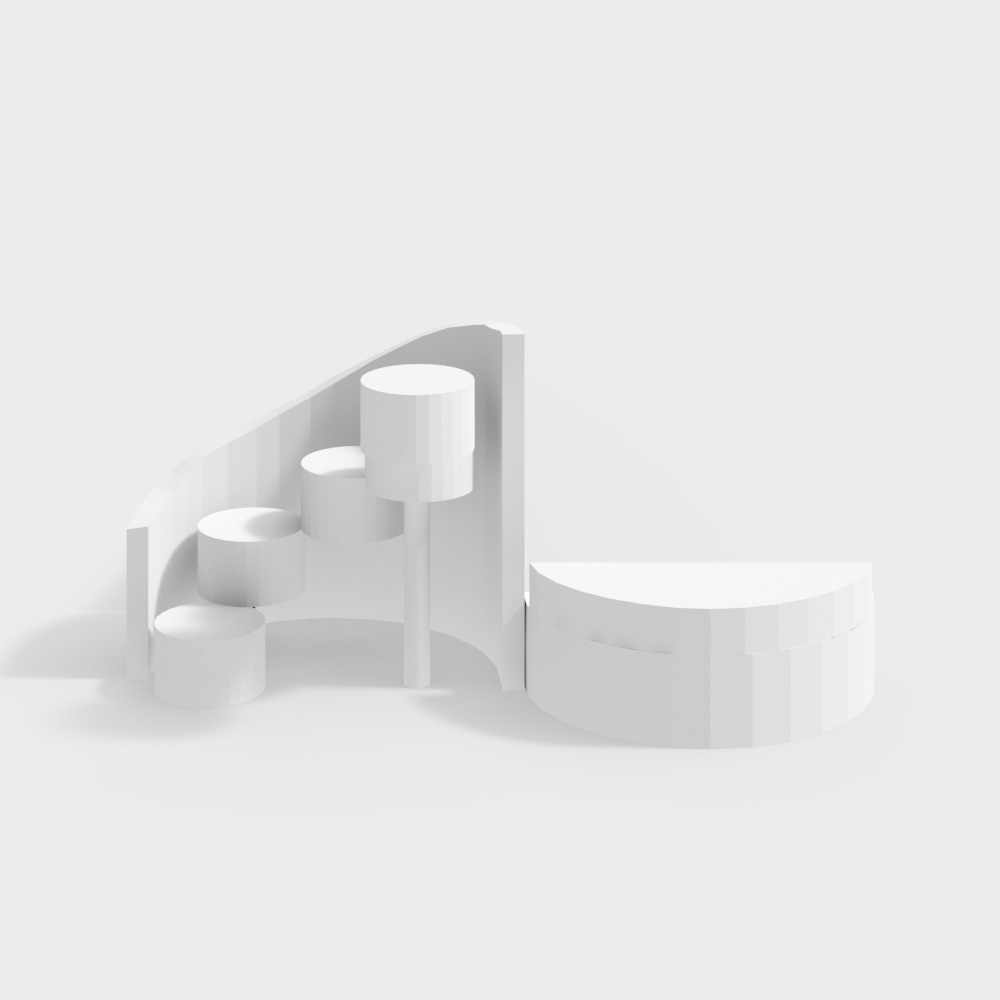 现代展台3D模型