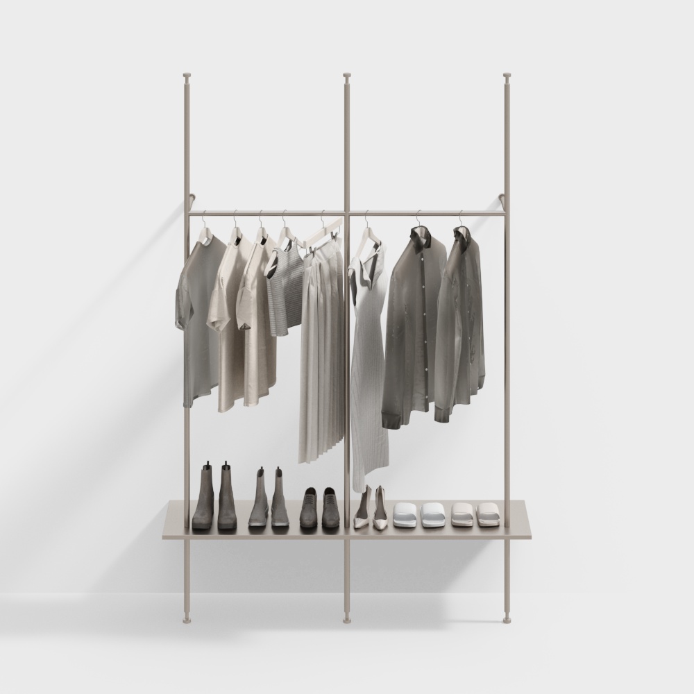 服装店展架3D模型