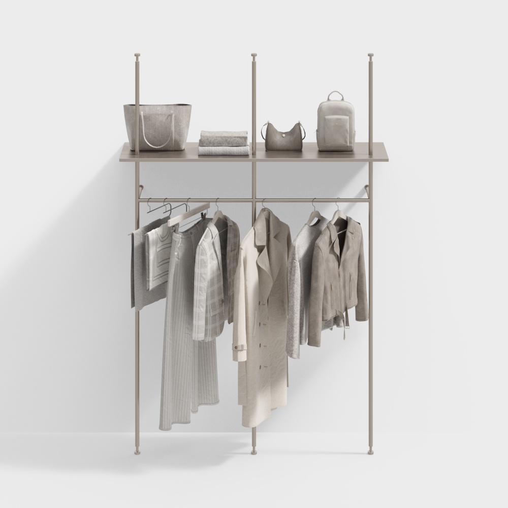 服装店展架3D模型