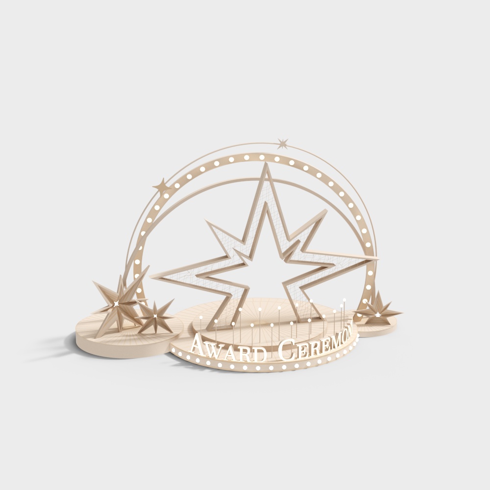 发光星星快闪背景3D模型