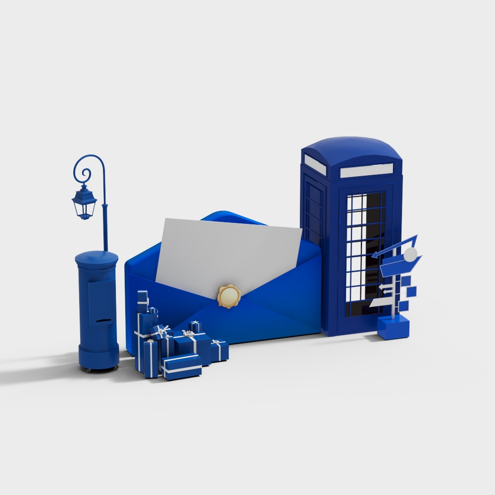 邮箱合影墙3D模型