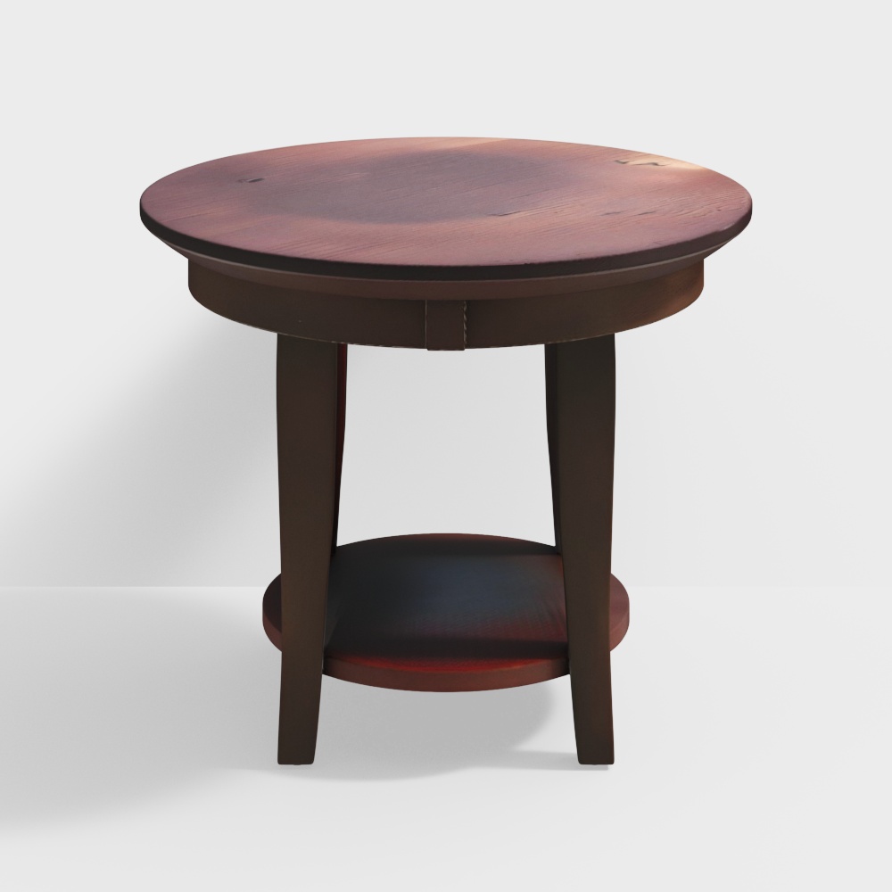 Nilkamal Laura End Table (Dark Walnut)3D模型