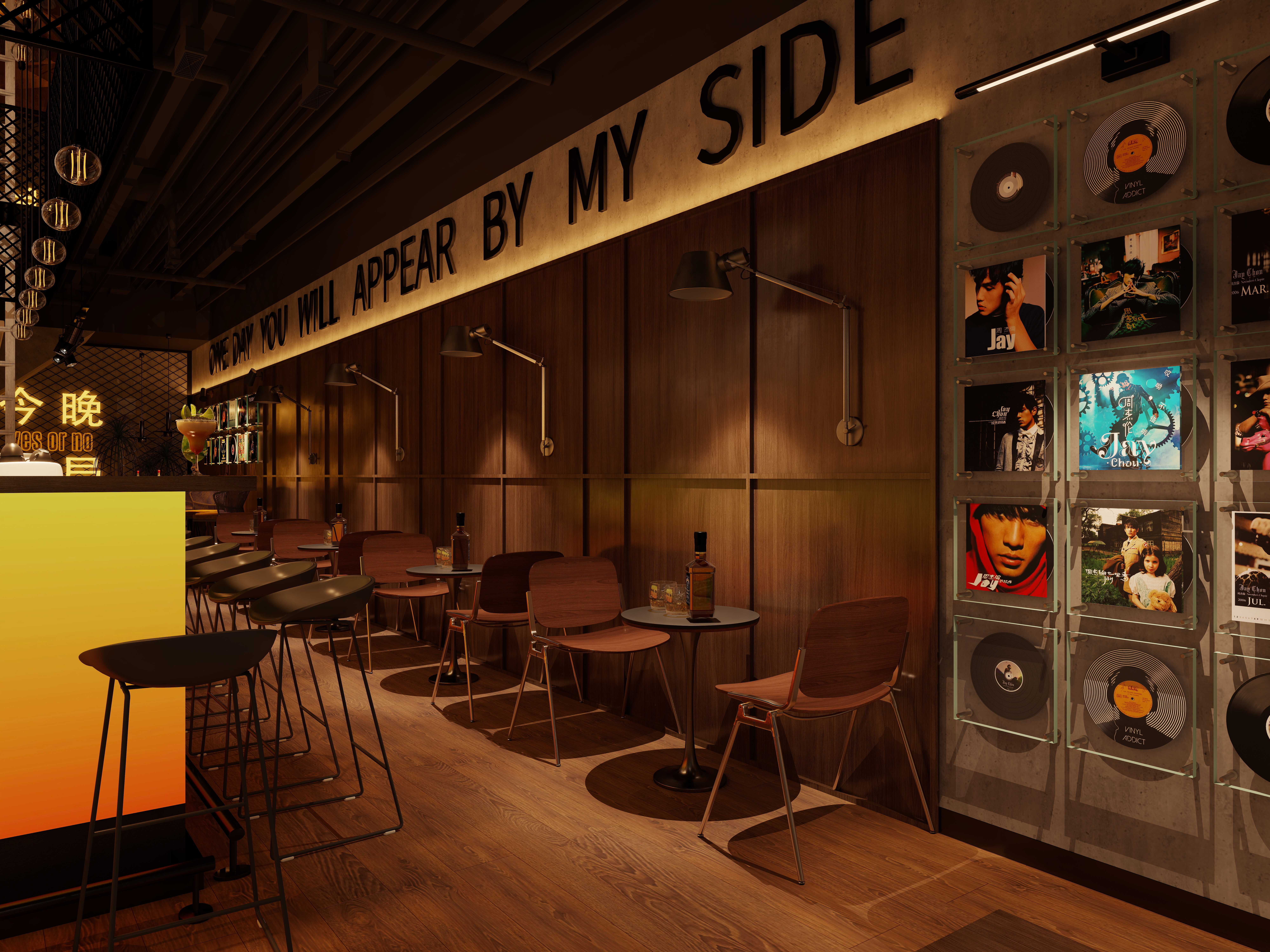 画巢设计工作室-万达酒吧一层酒吧装修效果图第2张