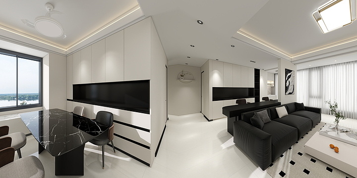 若水装饰pXMv-建发望月117-黑白-装修设计方案