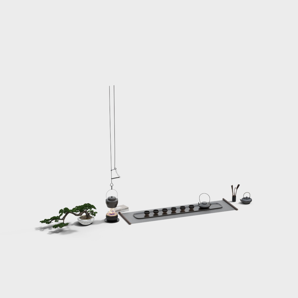 茶室摆件3D模型