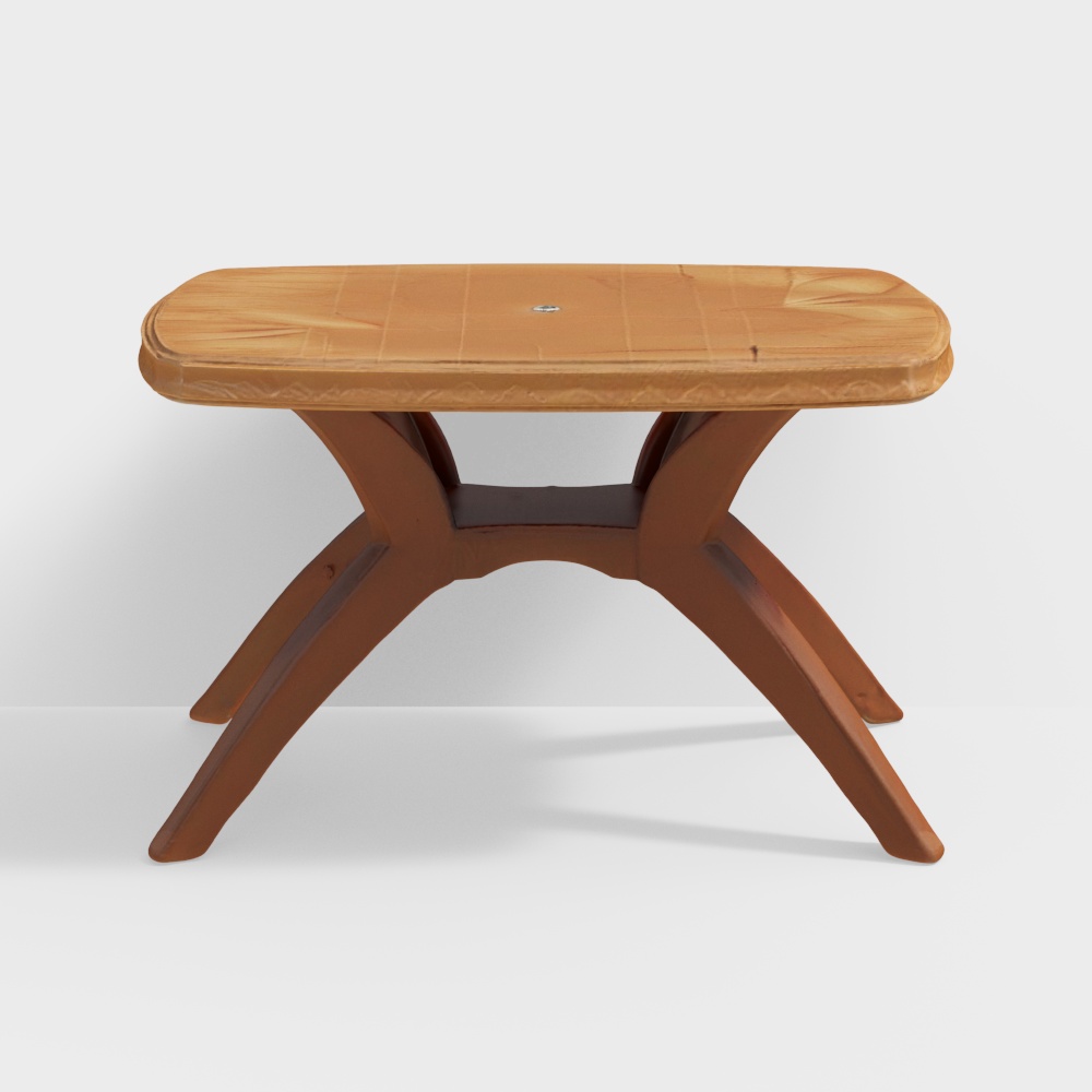 Nilkamal Shahenshah Kross Legged Table (Pear Wood)3D模型