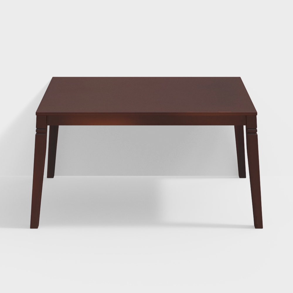 Nilkamal Fern 6 Seater Dining Table (Erin Brown)3D模型