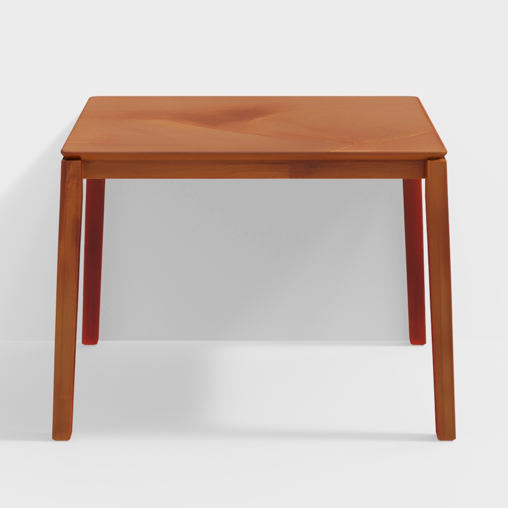 Nilkamal Leaf 4 Seater Dining Table (Walnut)3D模型