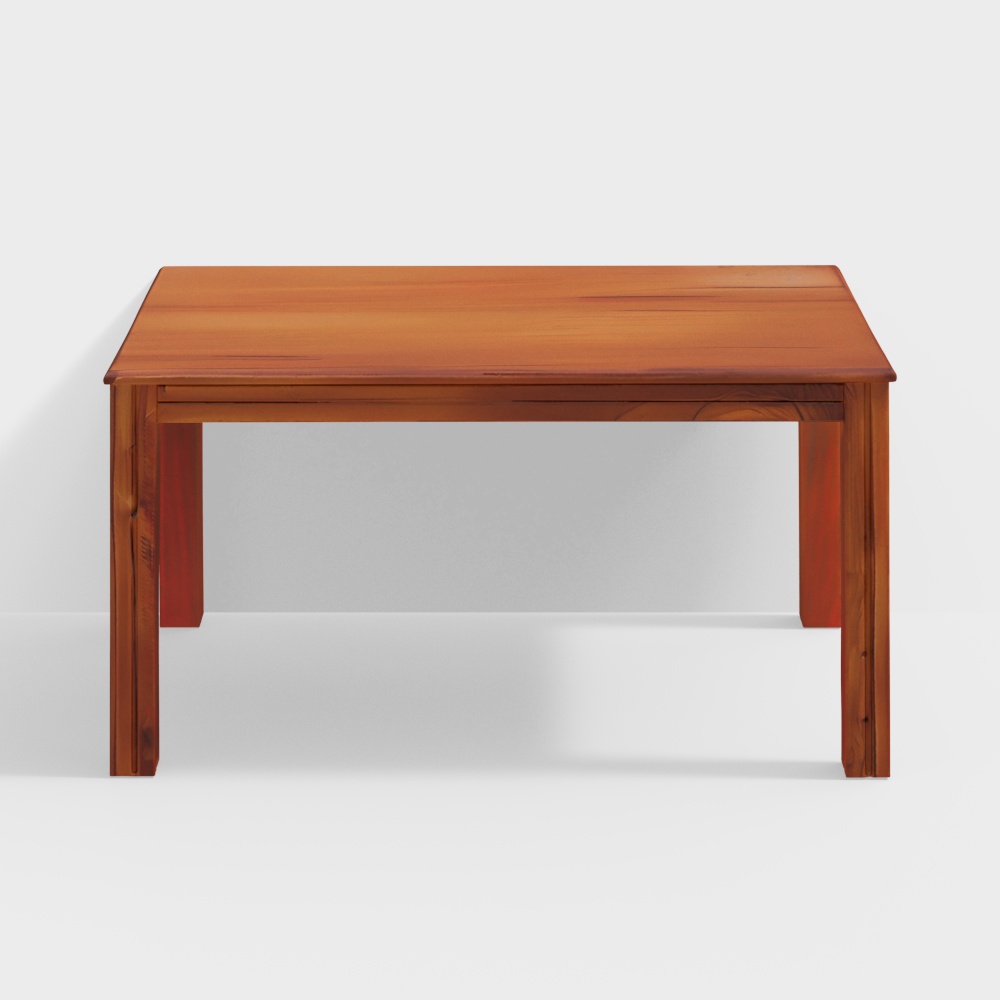 Nilkamal Cera 6 Seater Solid Wood Dining Table (Ho3D模型
