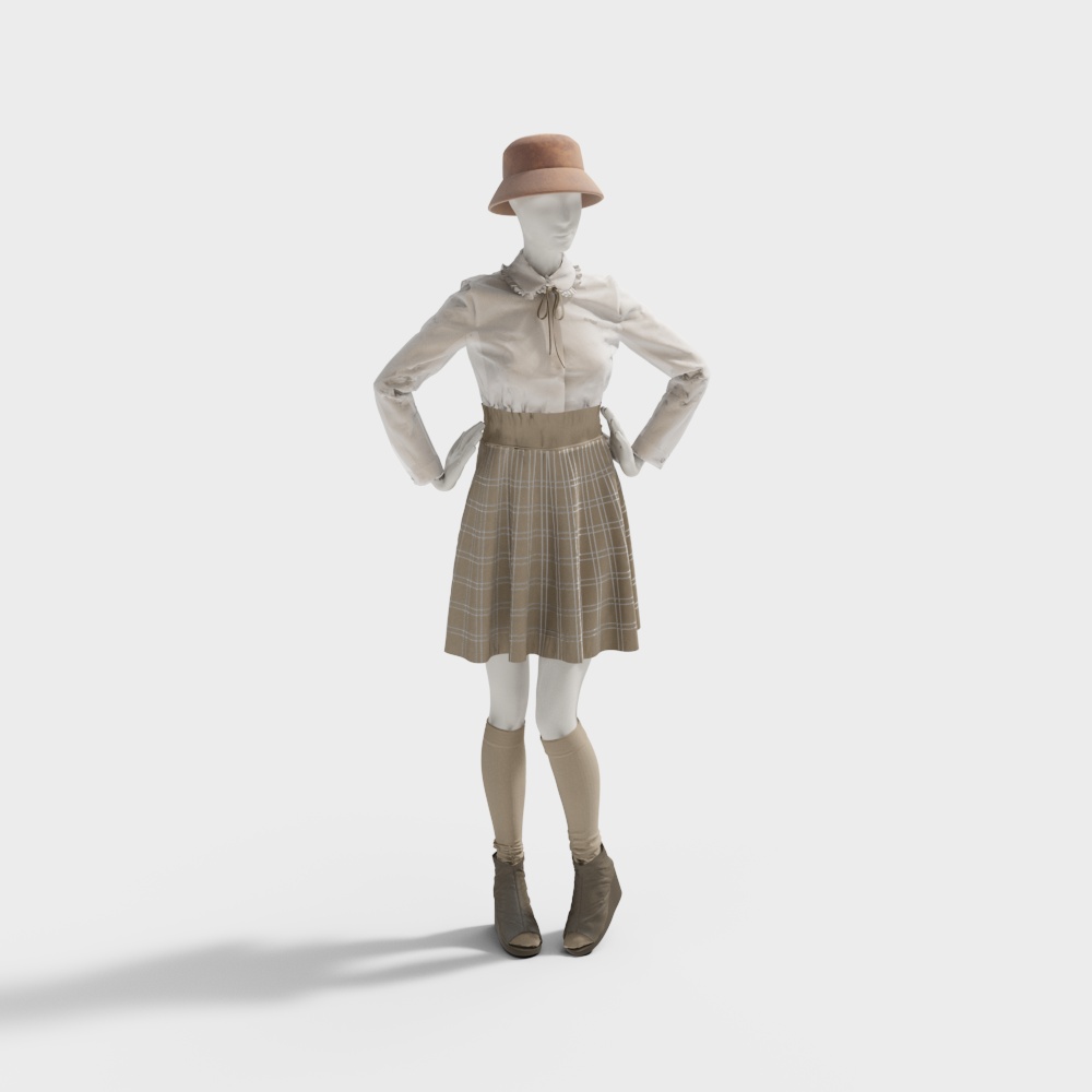 女装模特3D模型
