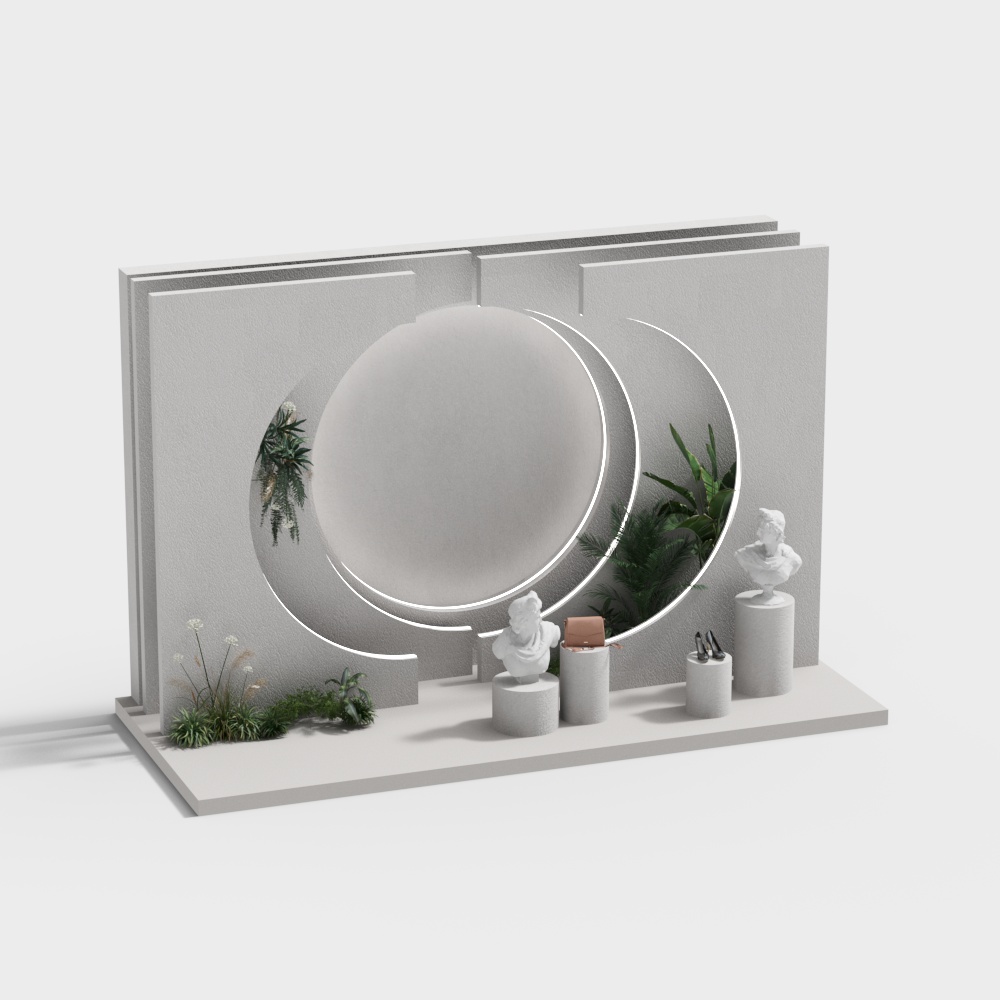 服装店造型背景3D模型