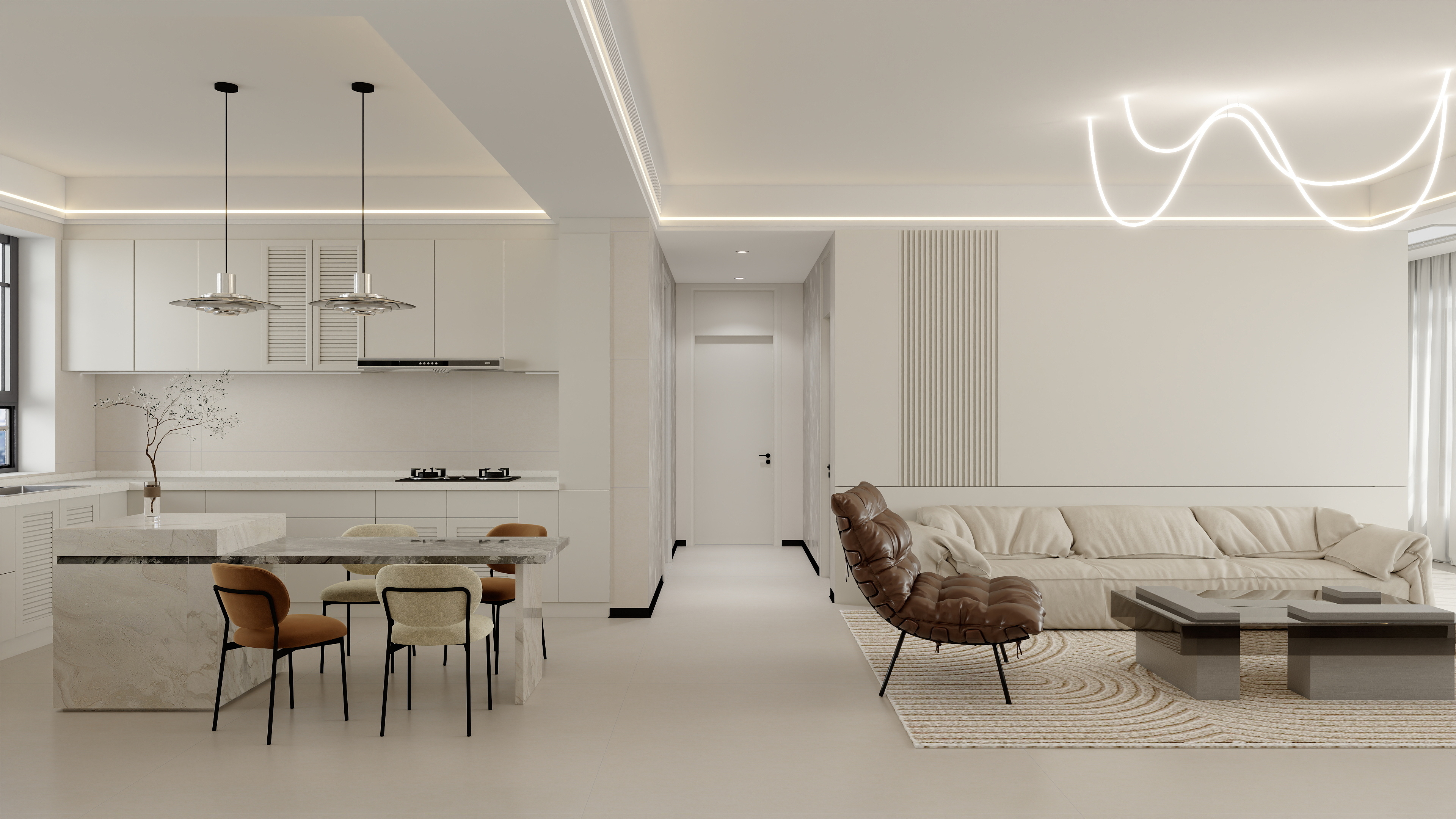 尚美饰家首席LEO-###儒辰辰悦145浅色系极简-装修设计方案