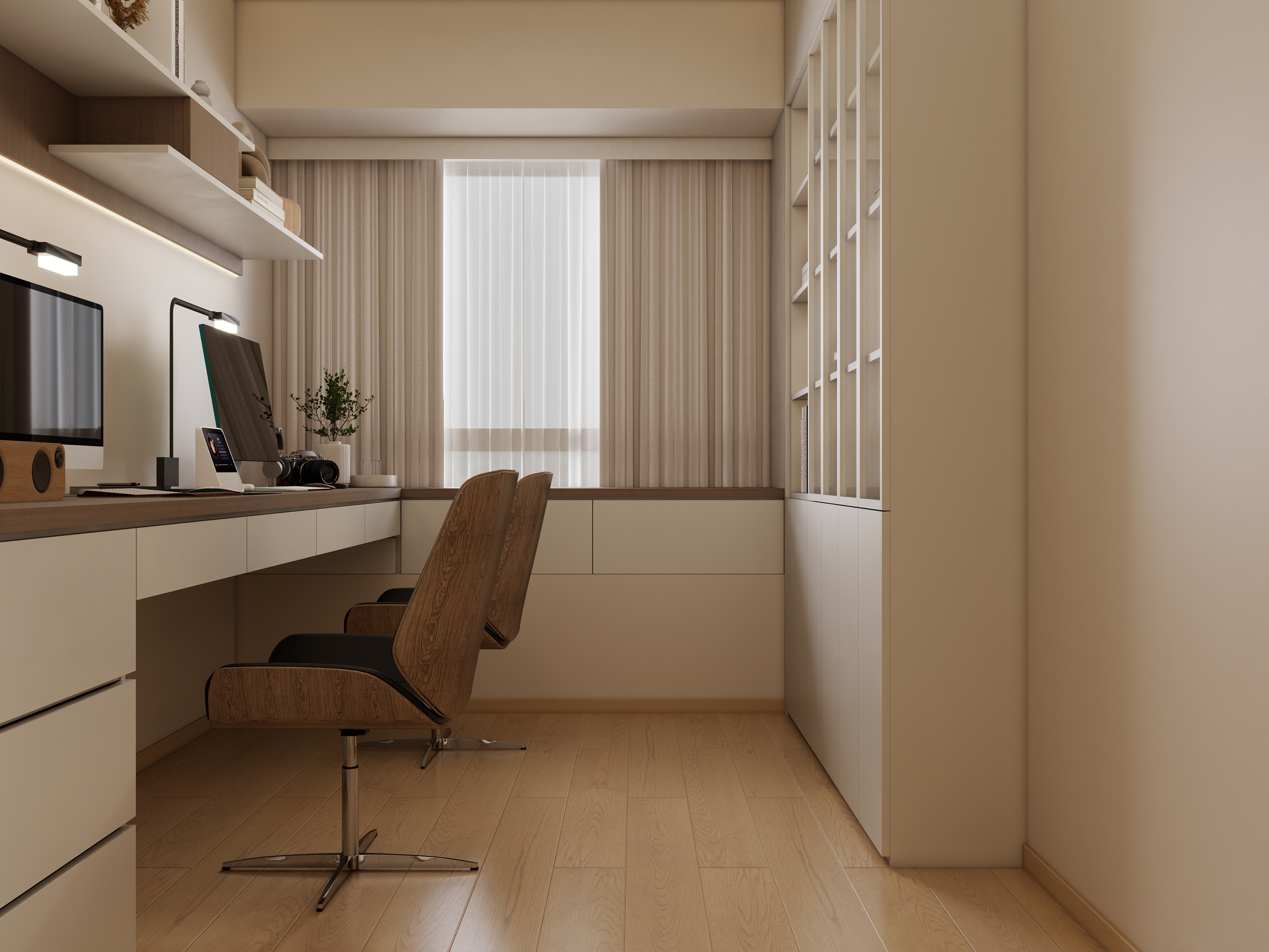 庄育霖-海典居94平奶油轻奢3室装修效果图