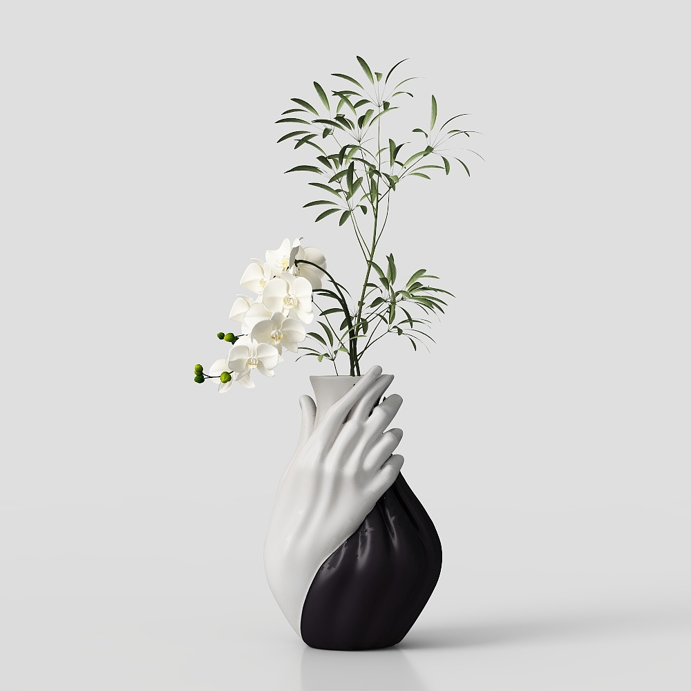现代花瓶花艺3D模型